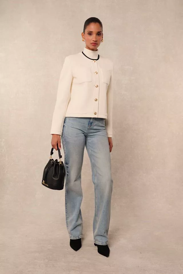 Chloe Jersey Jacket (Cream)