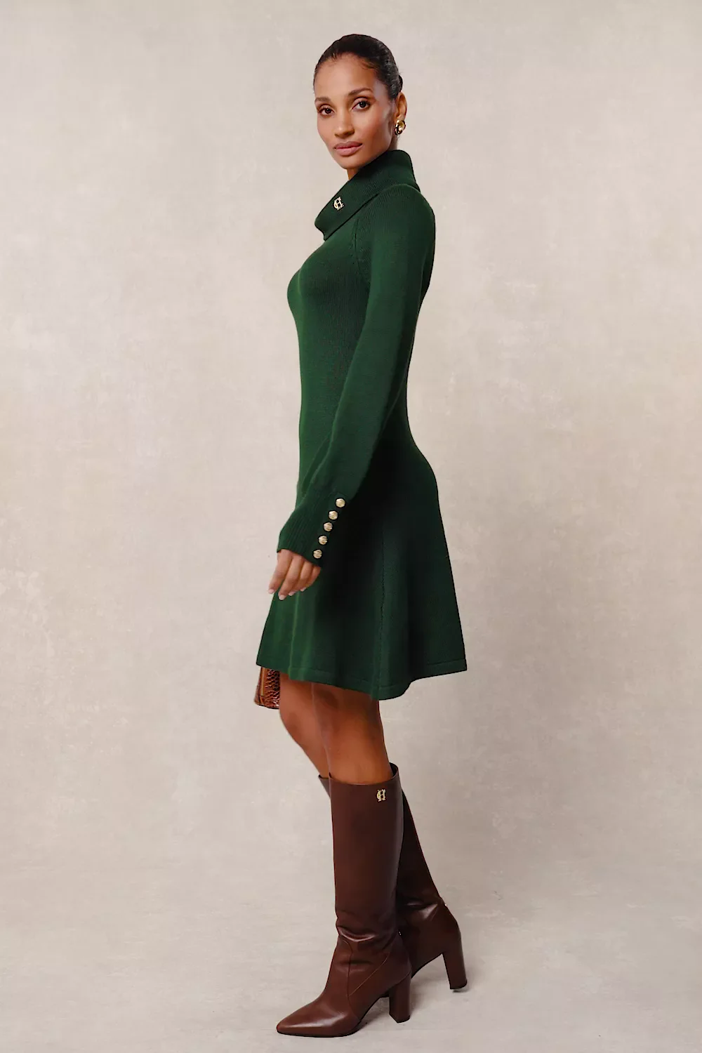 Chamonix Fit & Flare Dress (Deep Emerald)