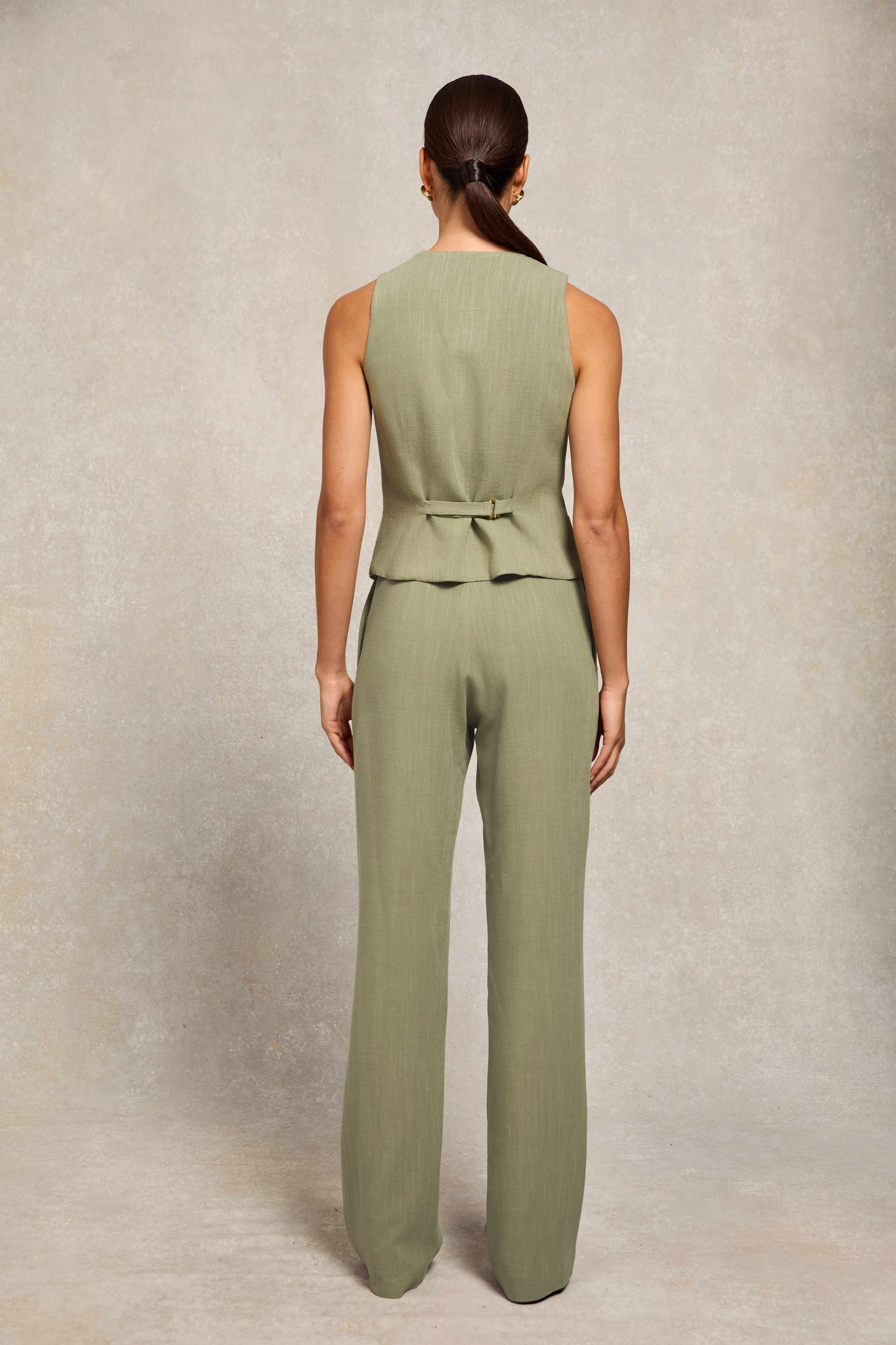 Hampton Waistcoat (Sage Linen)