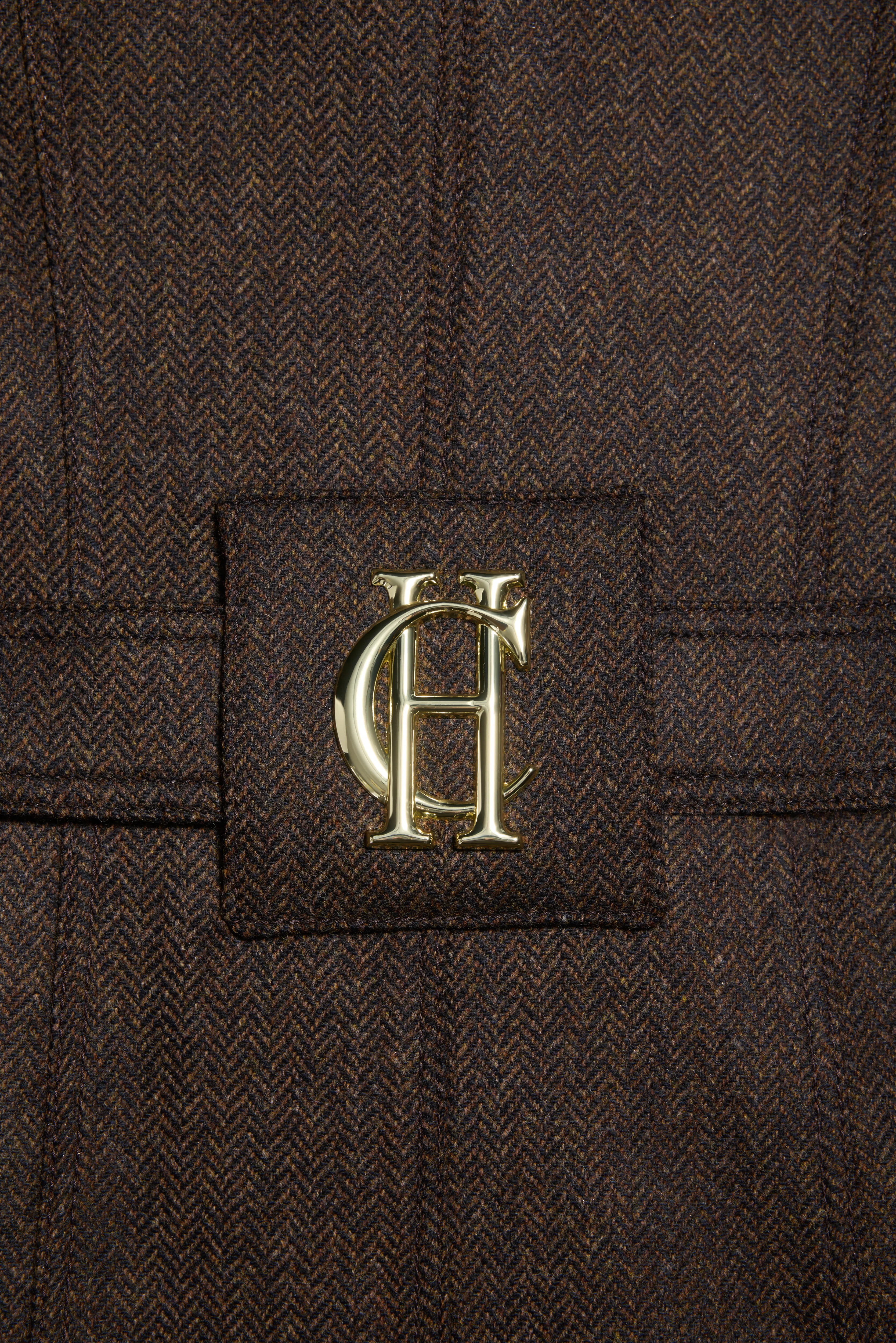 Marlborough Trench Coat (Chocolate Herringbone)