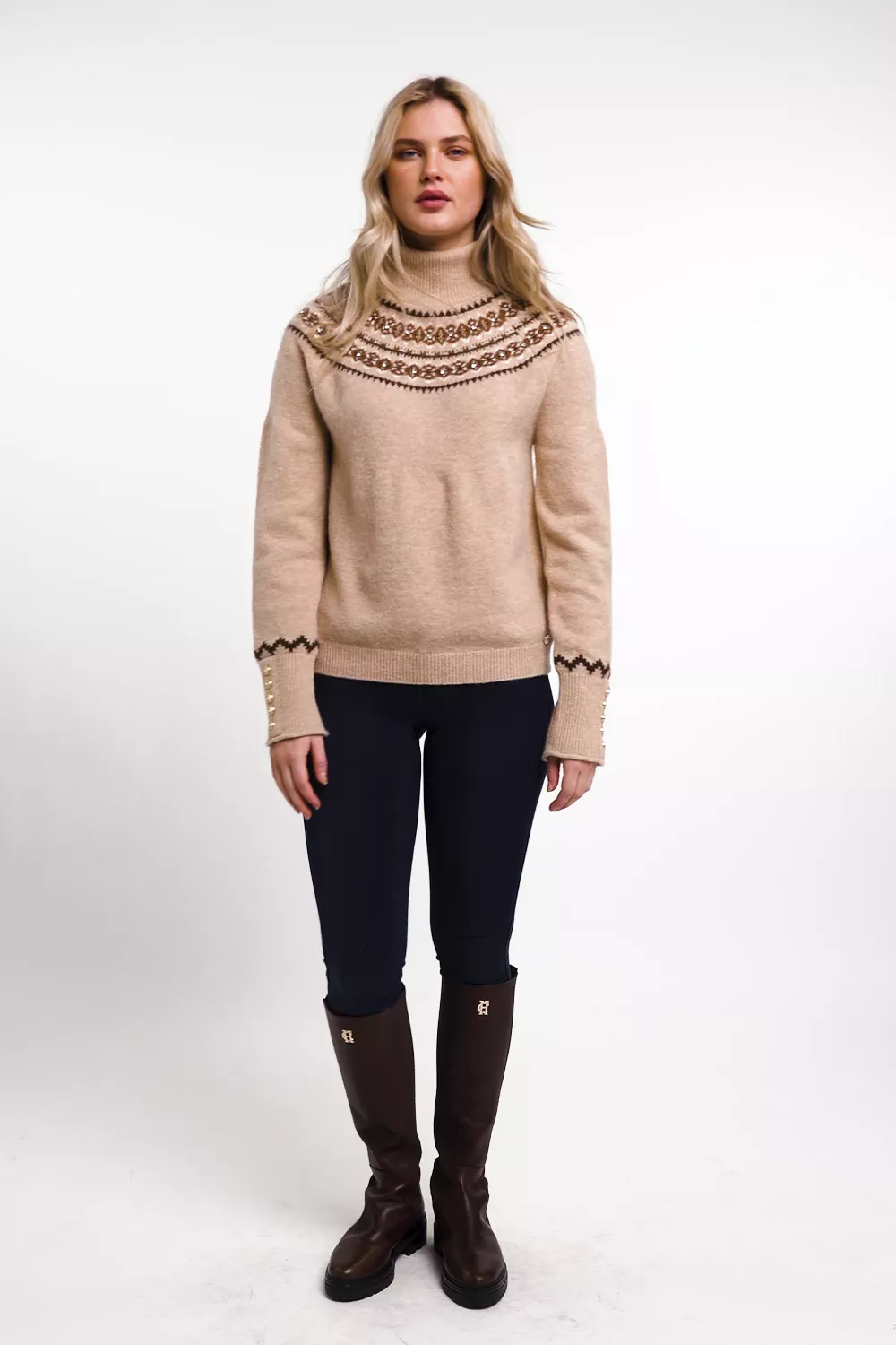 Jennifer Roll Neck Knit (Camel)