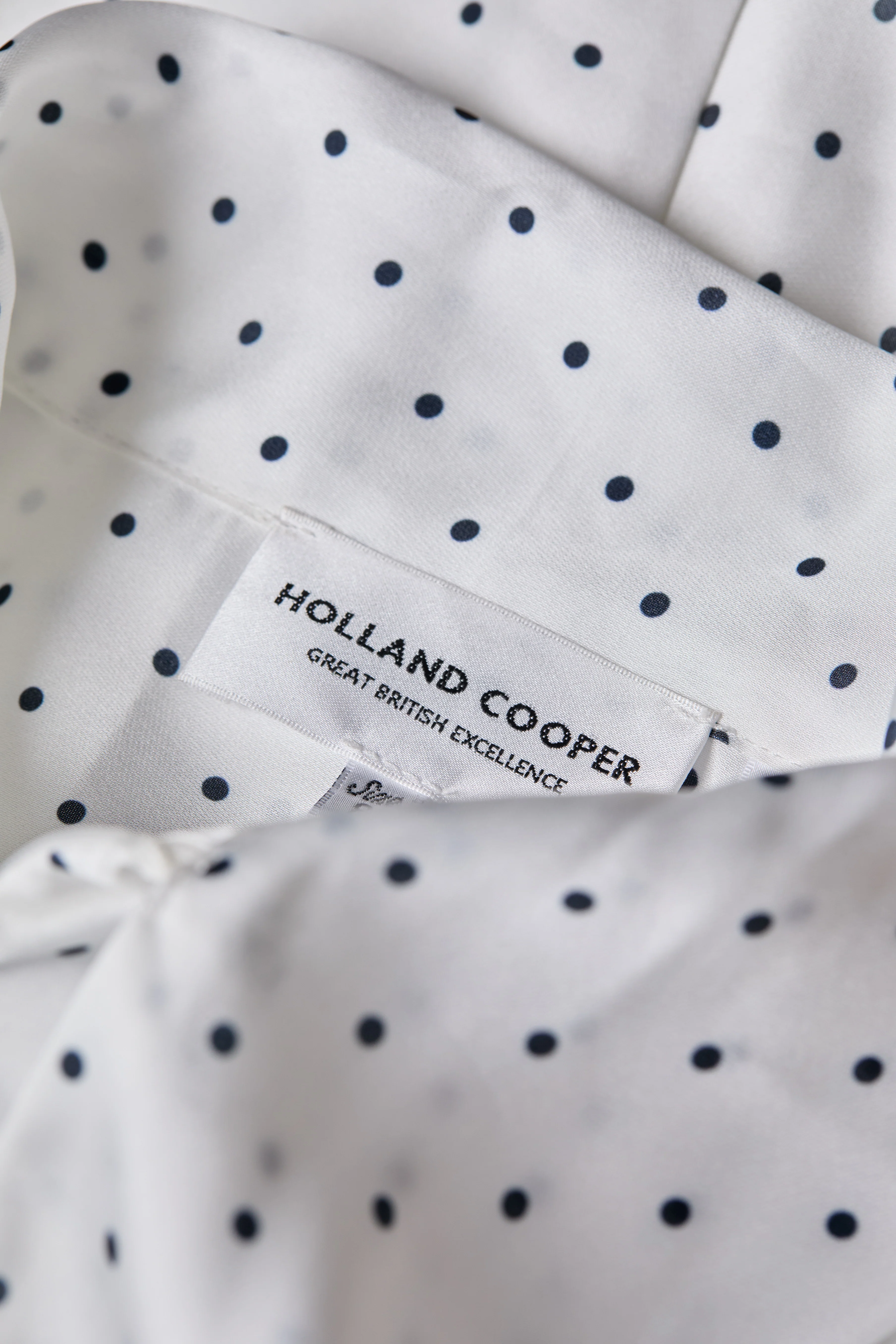 Ariella Midi Dress (White Black Polka Dot)