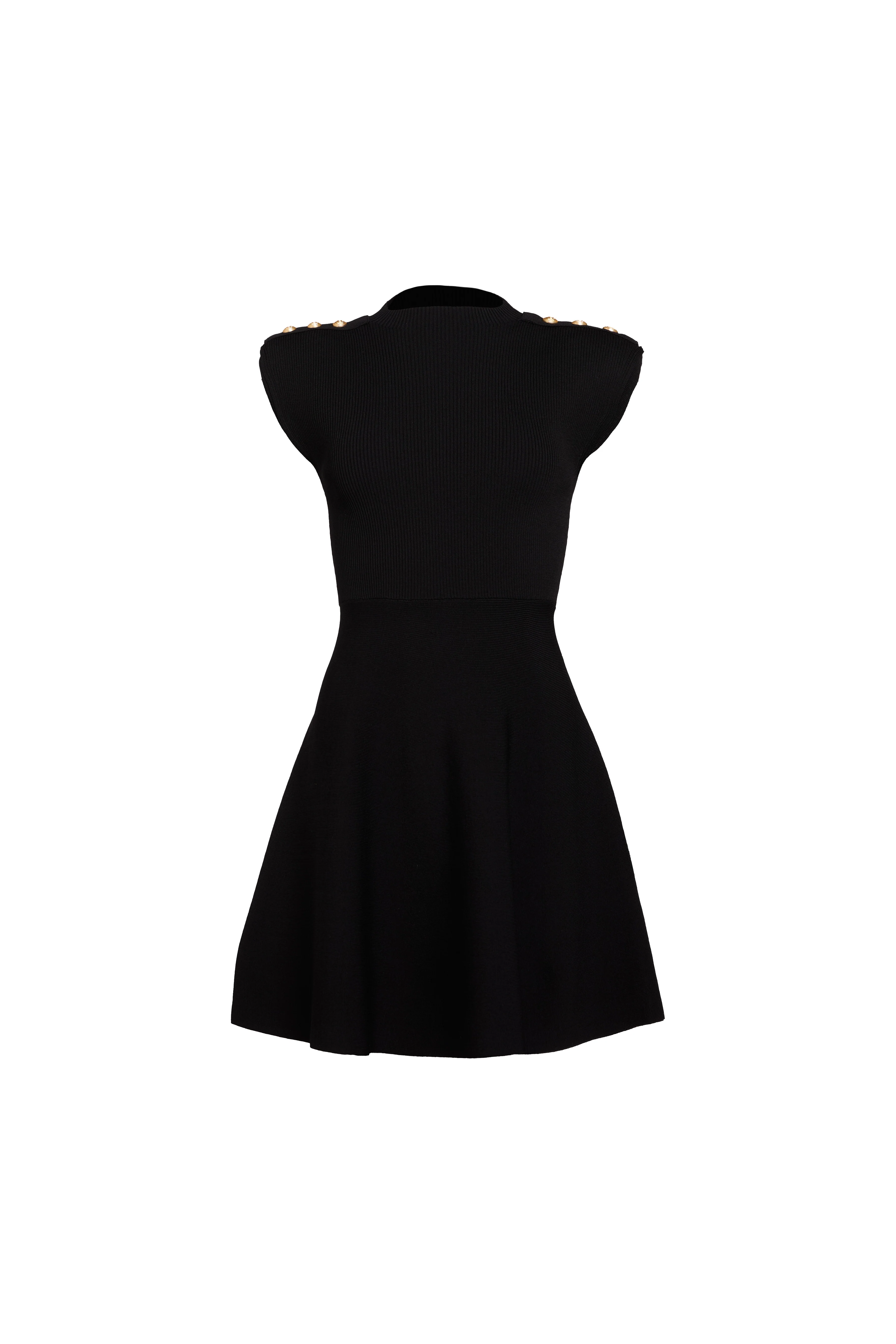 Harley Sleeveless Fit and Flare Dress (Black)