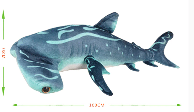 Large Blue Hammerhead Shark Soft Plush Toy
