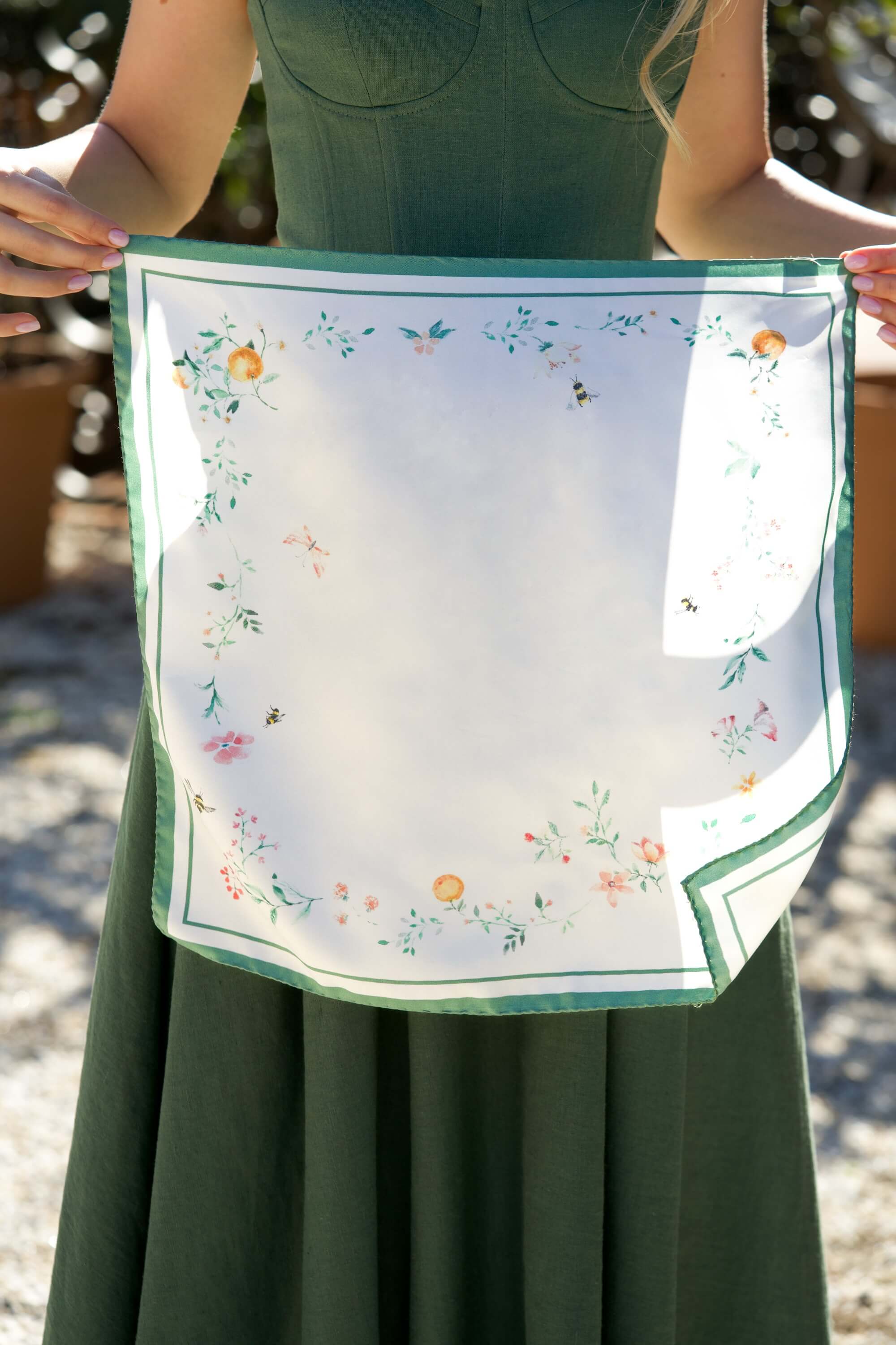 Flora Silk Twill Scarf