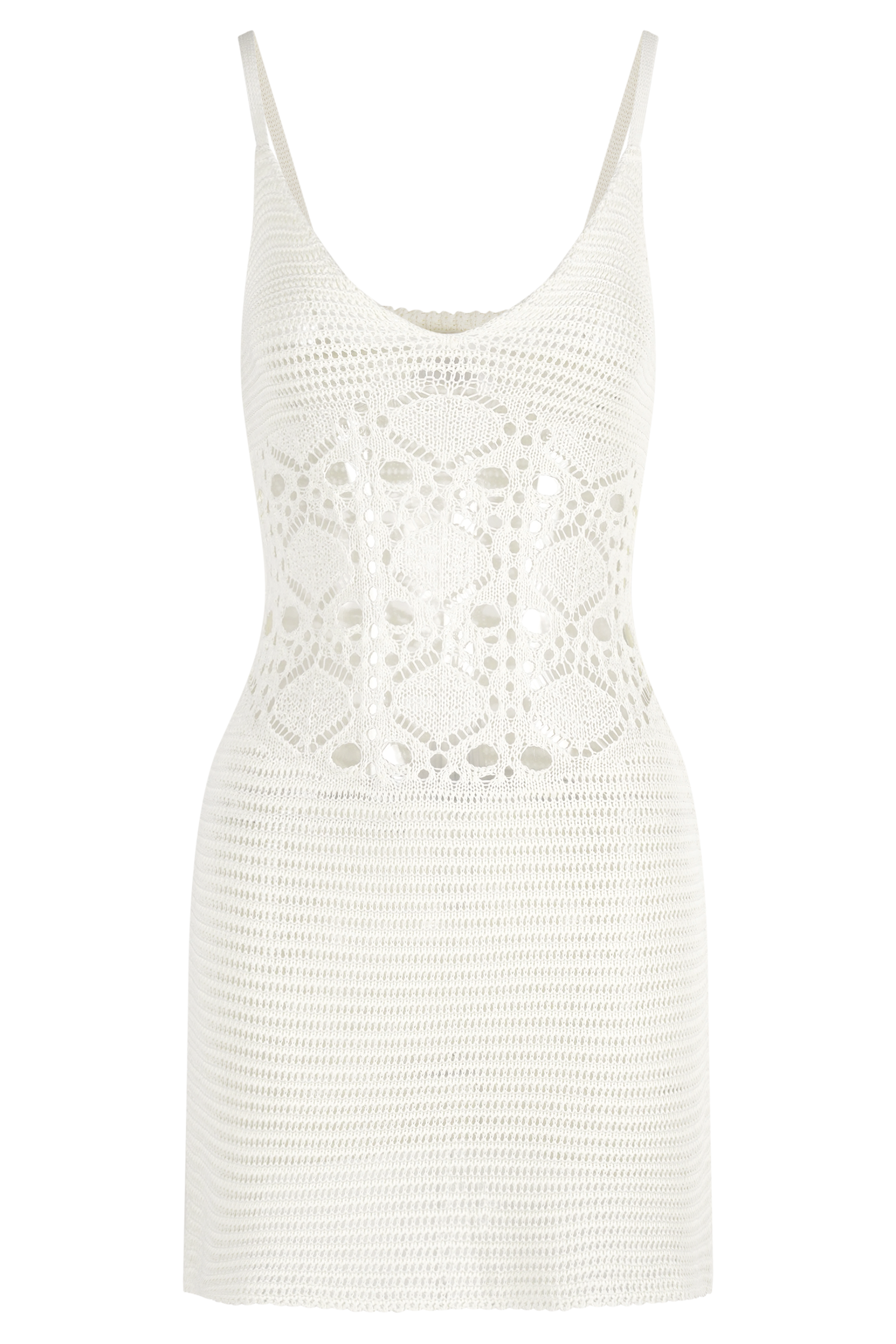 Everette Crochet Knit Mini Dress - Ivory