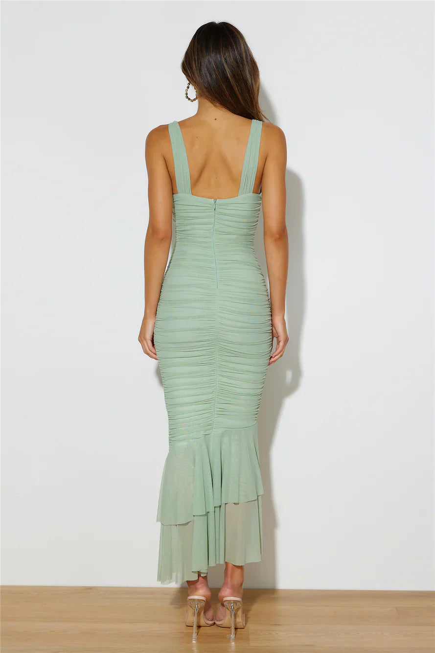 Party Pal Midi Dress Pistachio