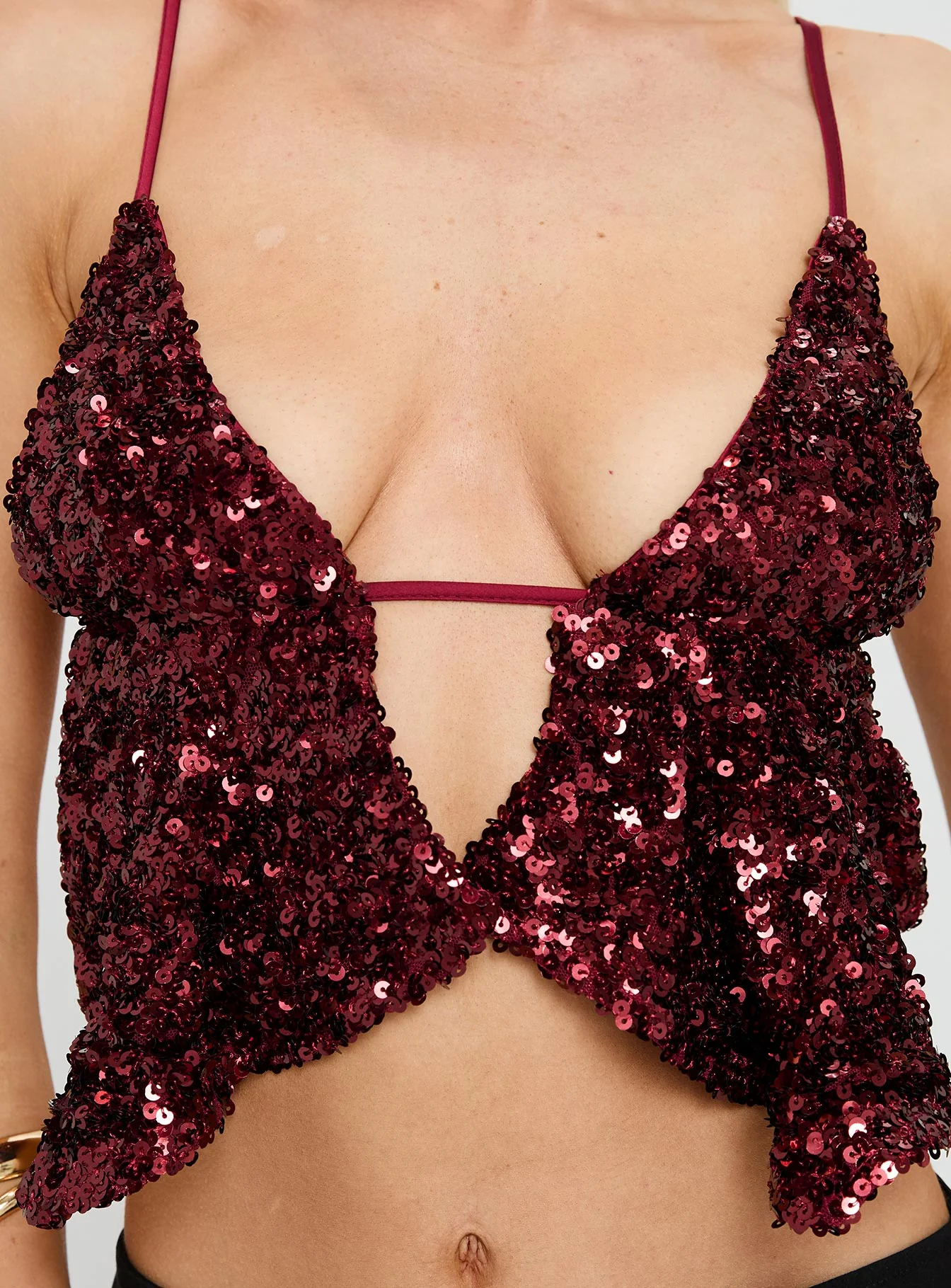 Rosaton Top Dark Red