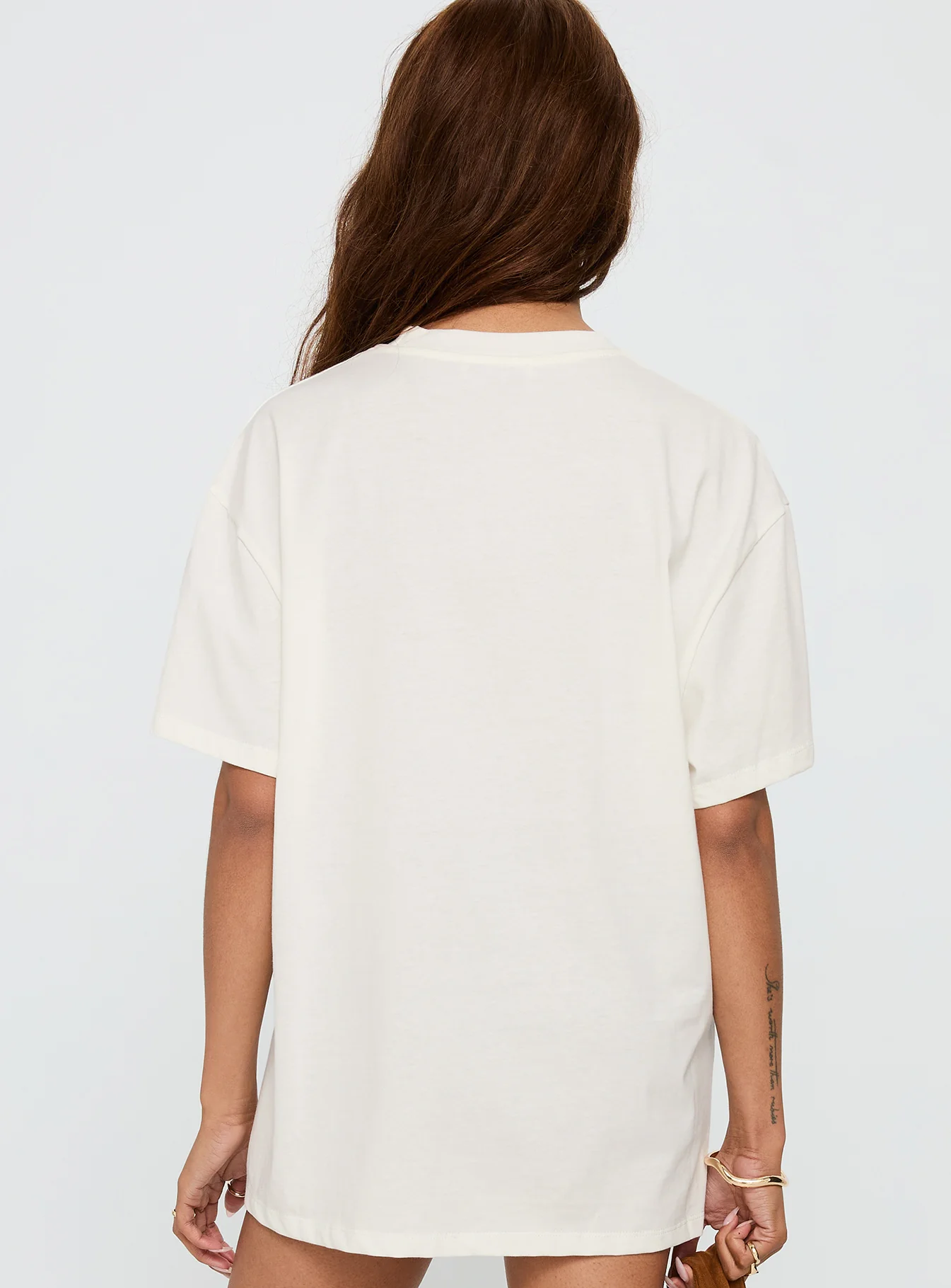 Unwind In Peace Oversized Tee White