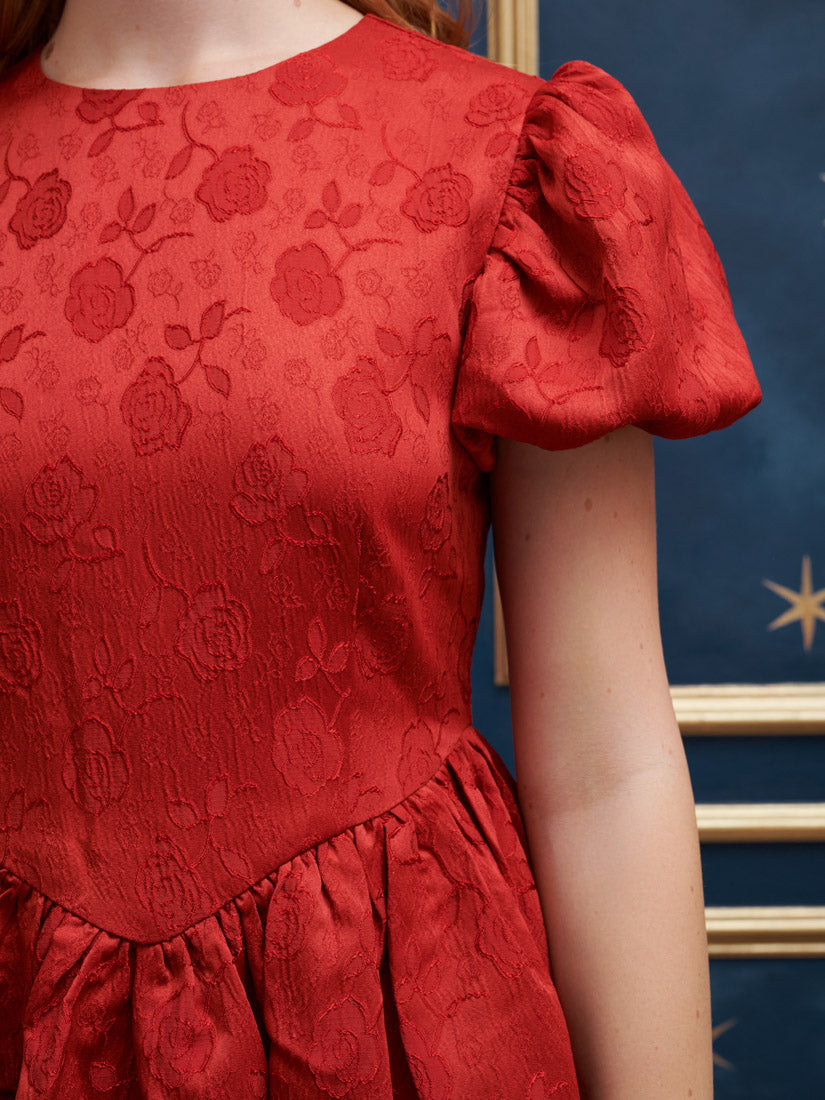 Charm Jacquard Mini Dress