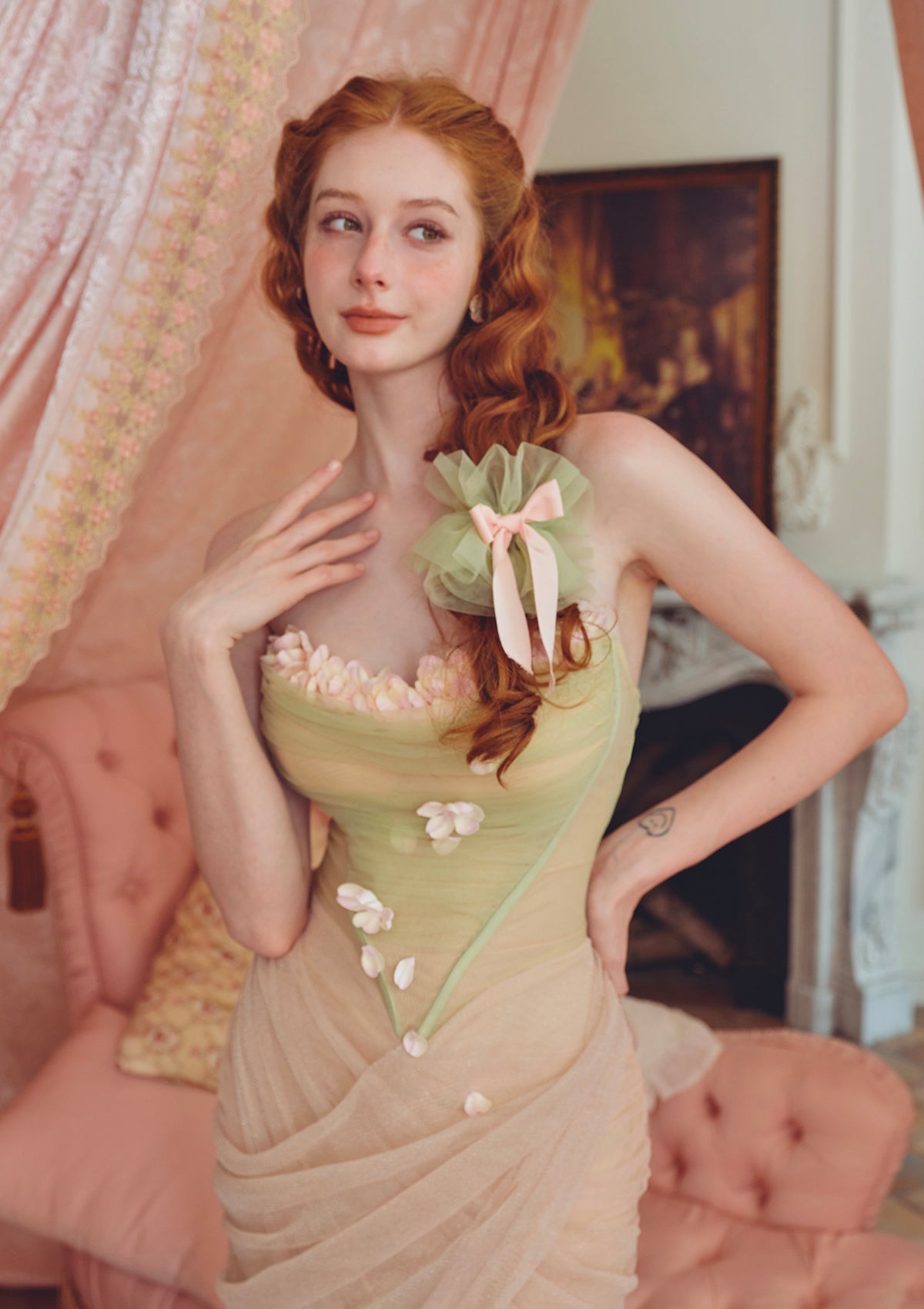 écoute Les Fleurs Tomber Dress