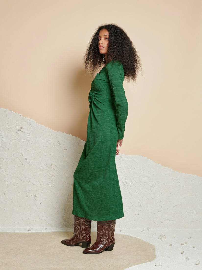Isra Drawstring Midi Dress