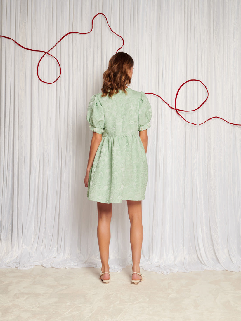 Plume Jacquard Mini Dress