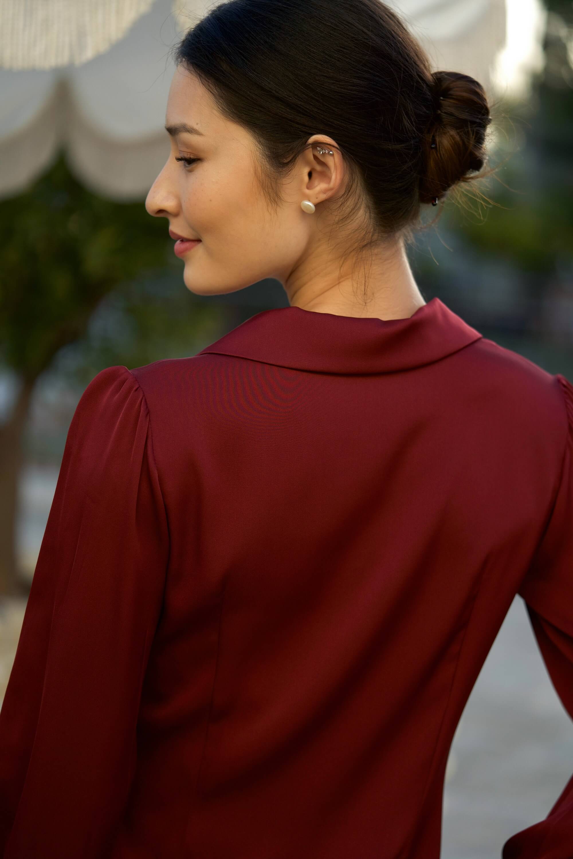 Asya Stretch Silk Blouse