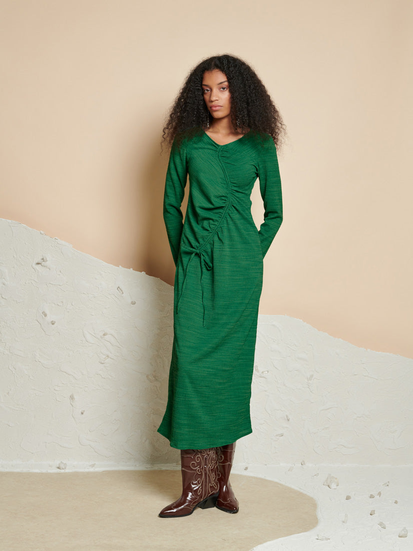 Isra Drawstring Midi Dress