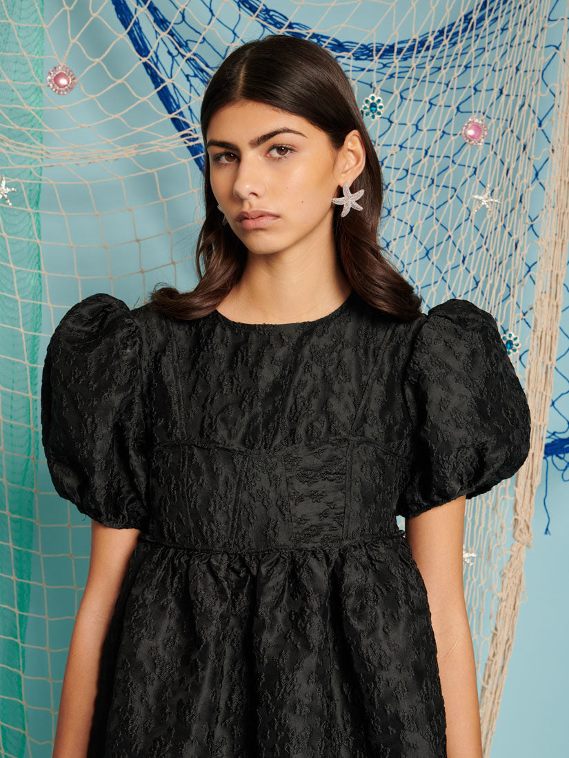 Oyster Jacquard Mini Dress