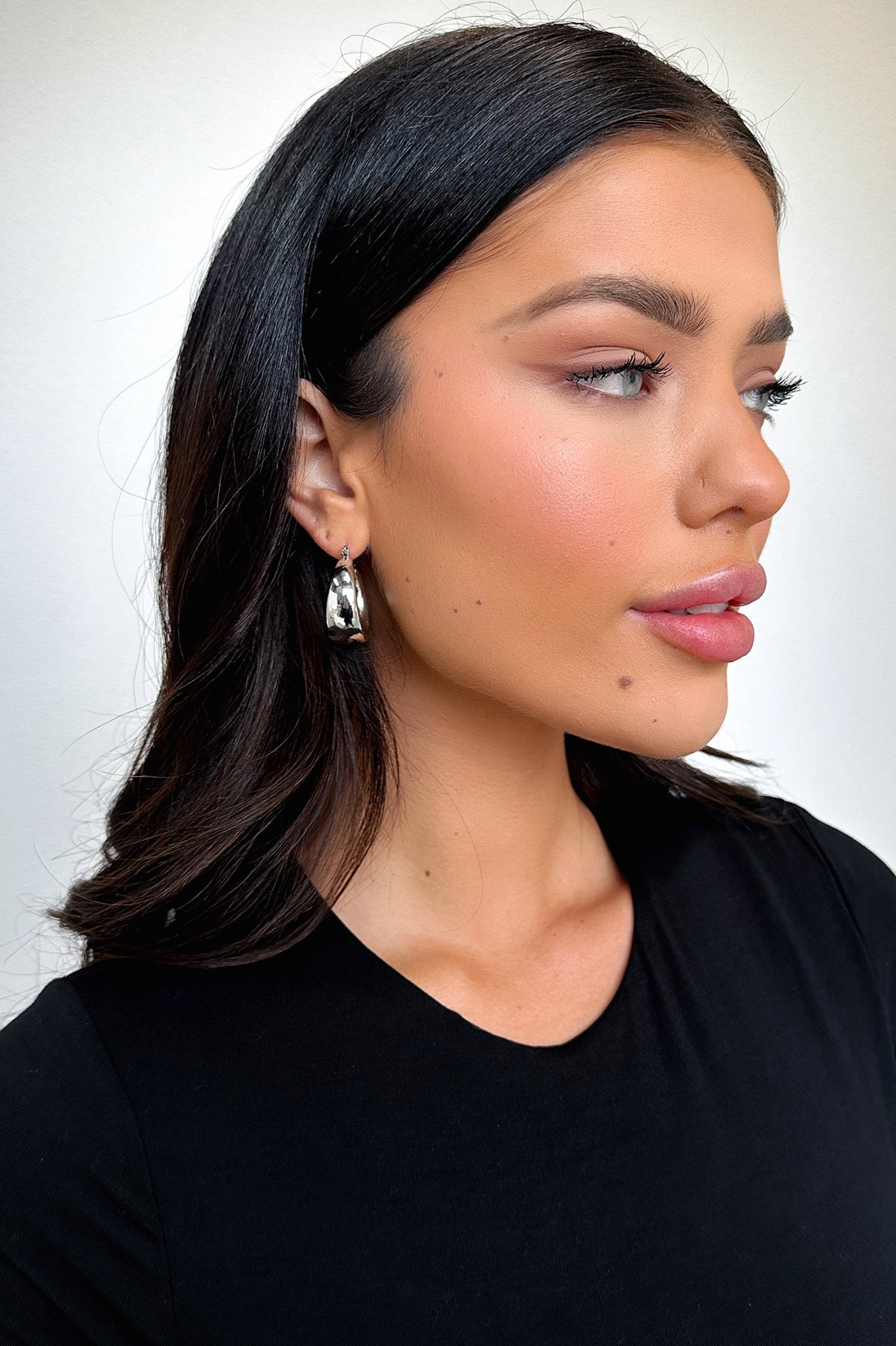 Zoey Hoop Earrings - Silver