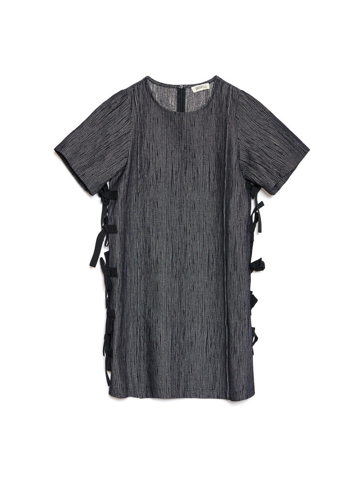 Horseback Bow Mini Dress