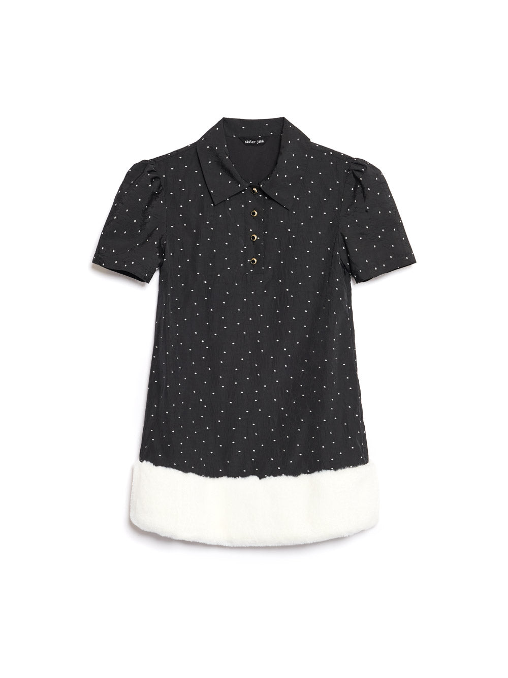 Waltz Fur Trim Mini Dress