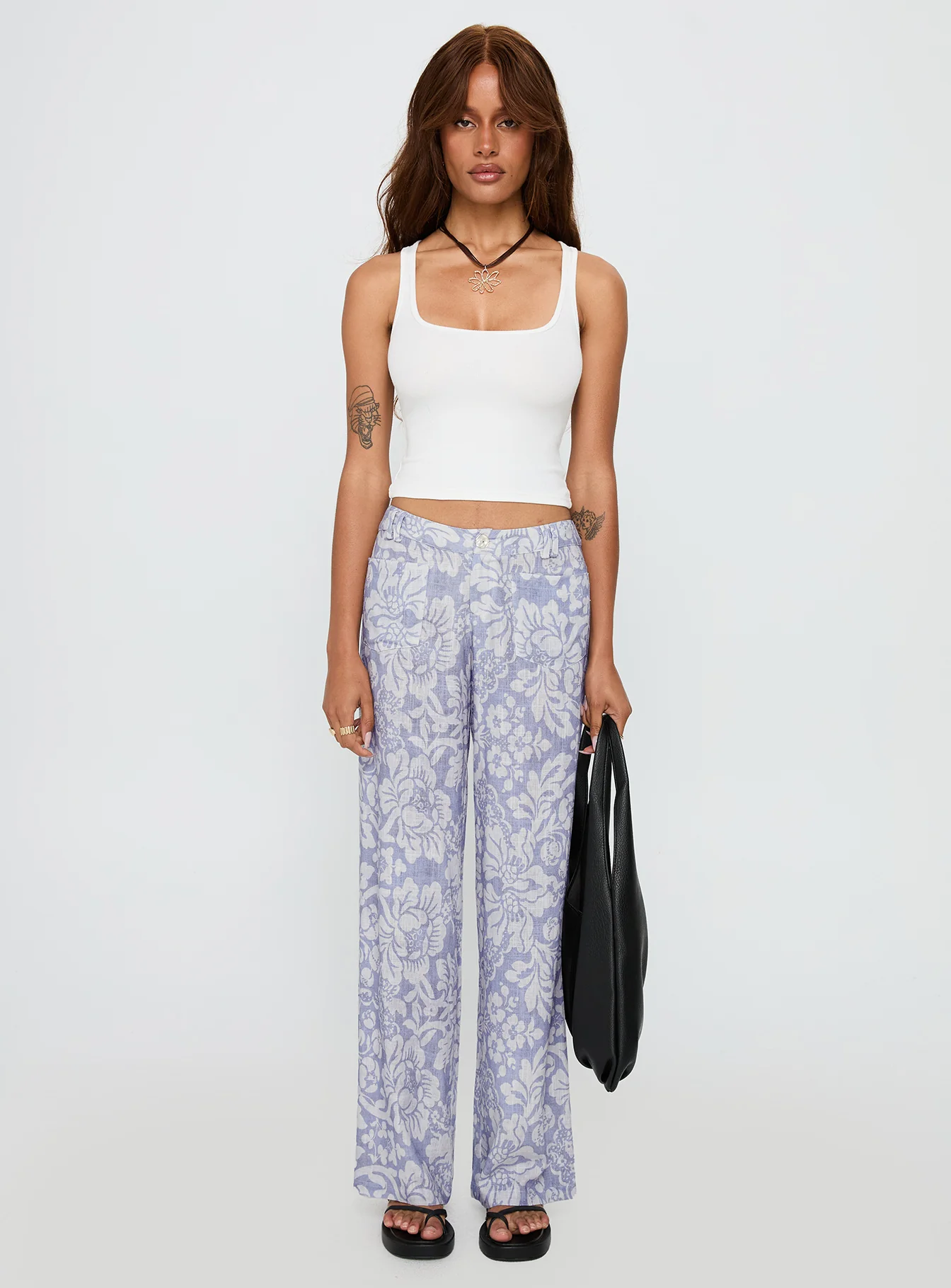 Vendi Low Rise Pant Lilac Floral