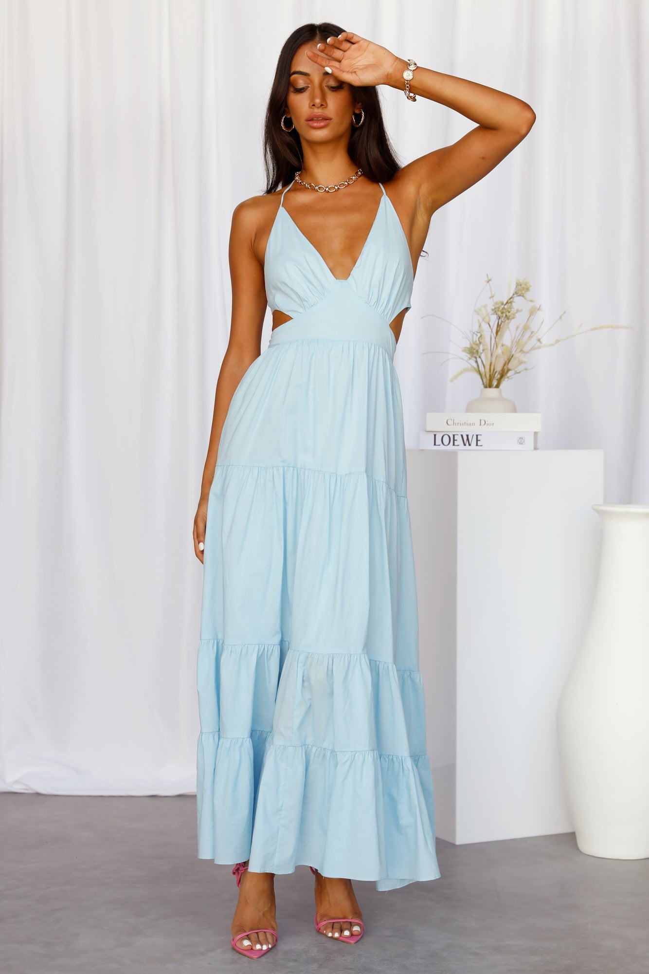 Girl Where Midi Dress Blue