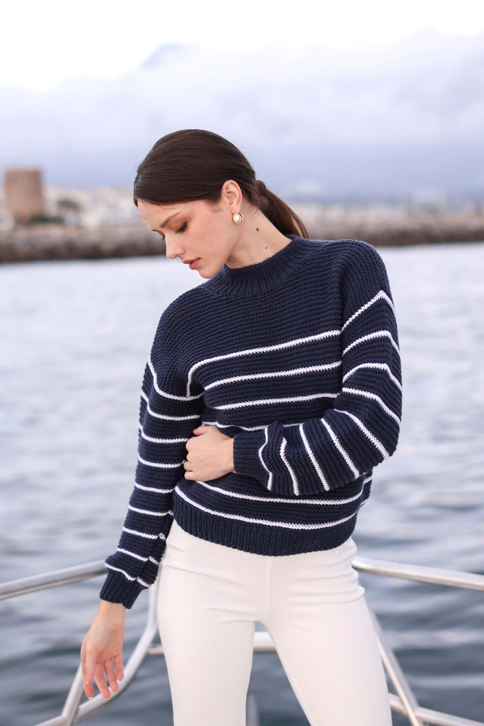 Marine Merino Wool Sweater