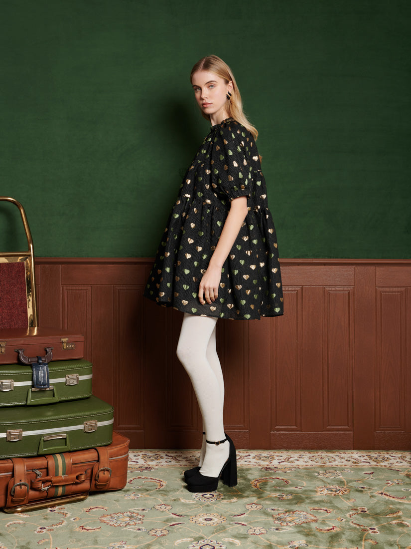 Carriage Hearts Jacquard Dress