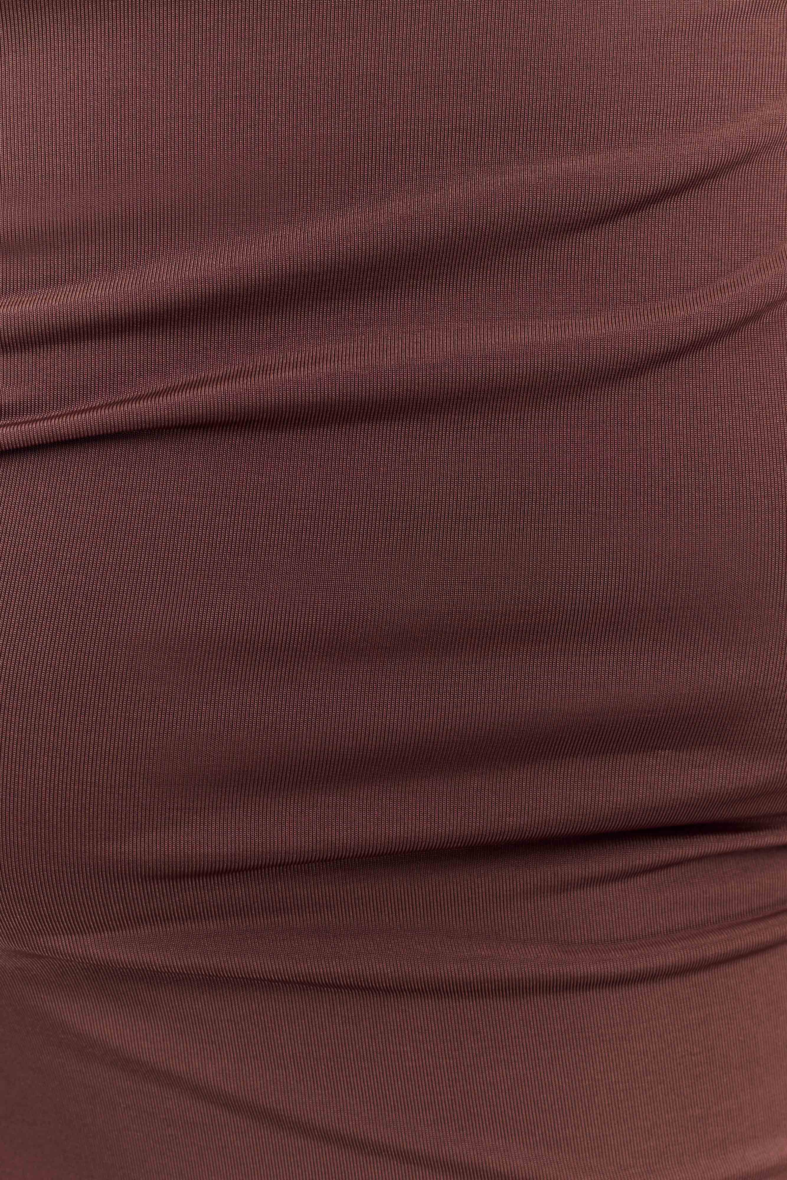 Kinsley Slinky Maxi Dress With Hardware - Chocolate