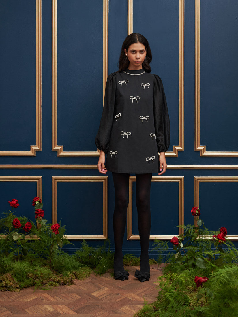 Enchanted Bow Mini Dress