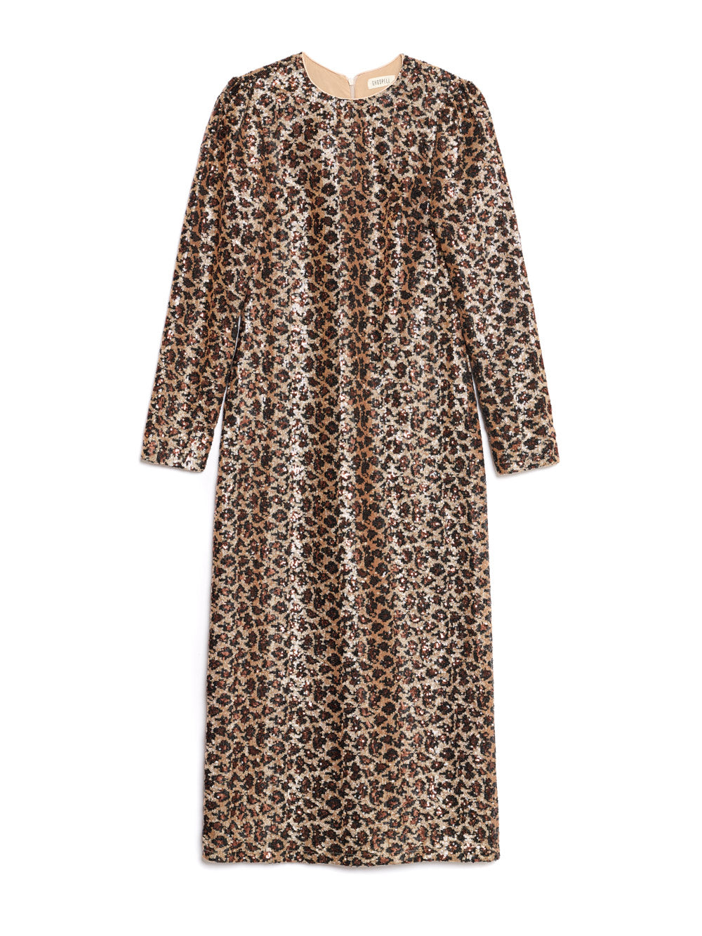 Yara Sequin Leopard Midi Dress
