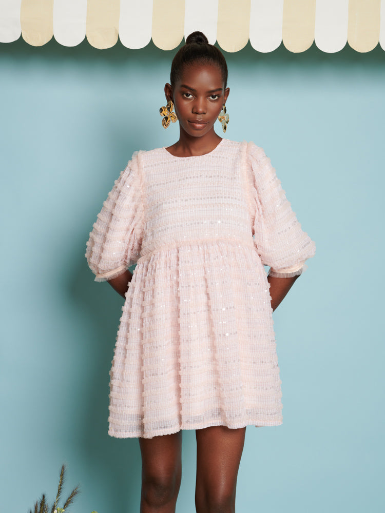 Rhubarb Sequin Mini Dress