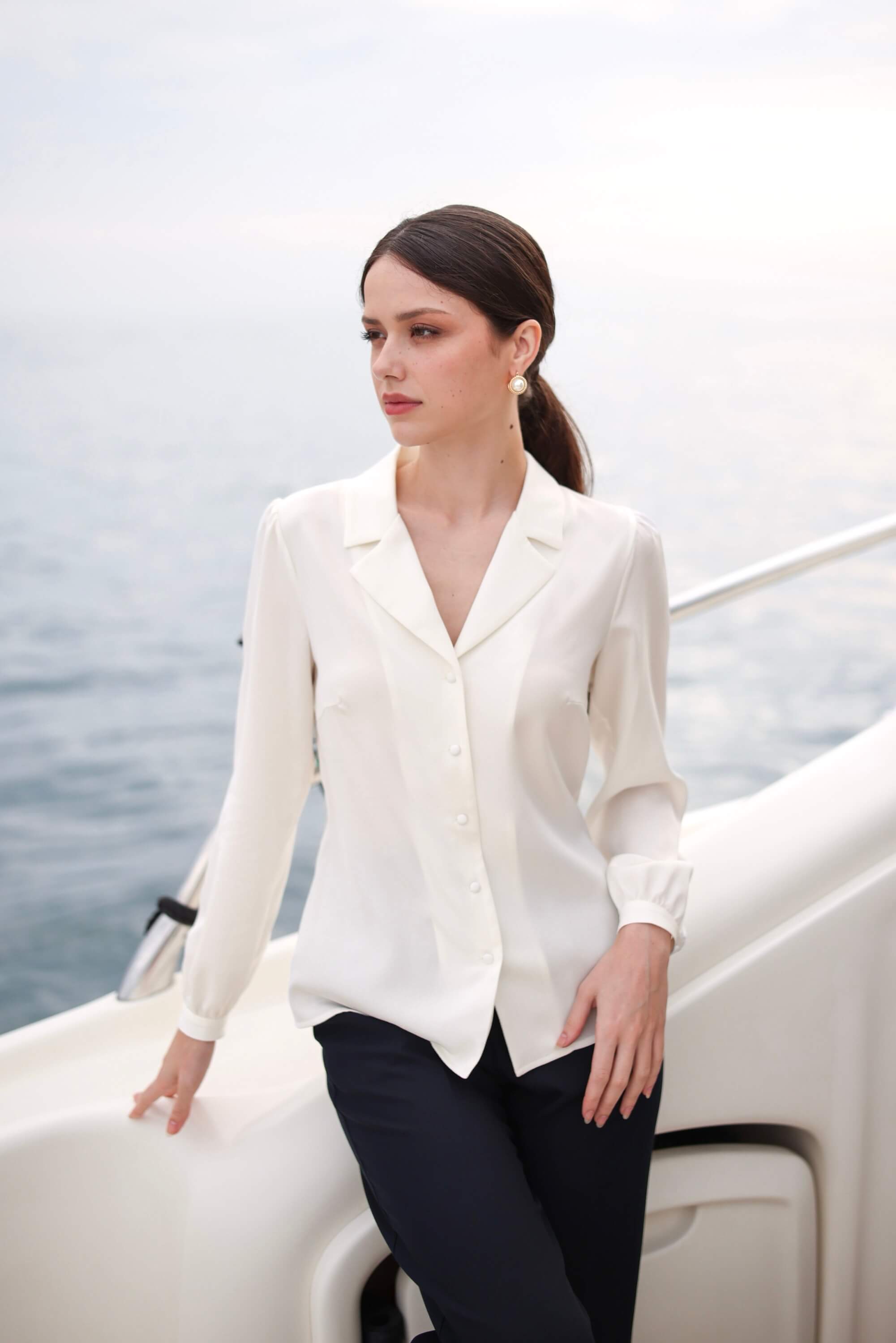 Asya Stretch Silk Blouse