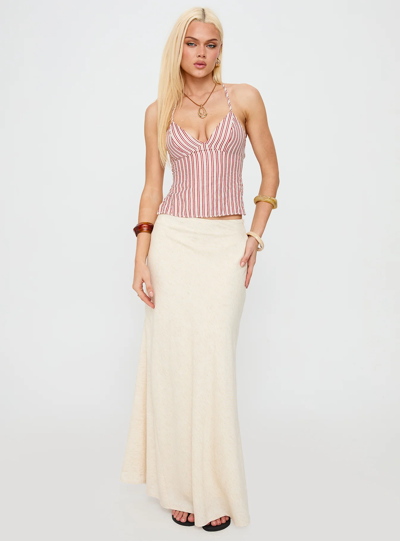 Candid Top Red Stripe