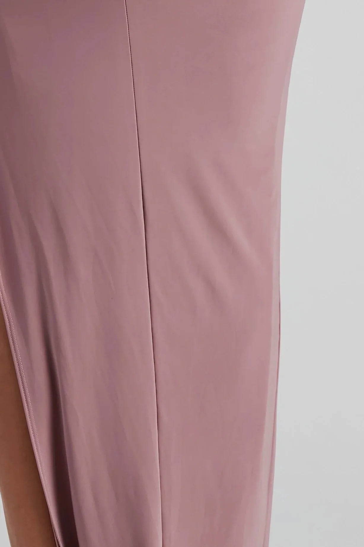 Heather Ruched High-Slit Formal Dress