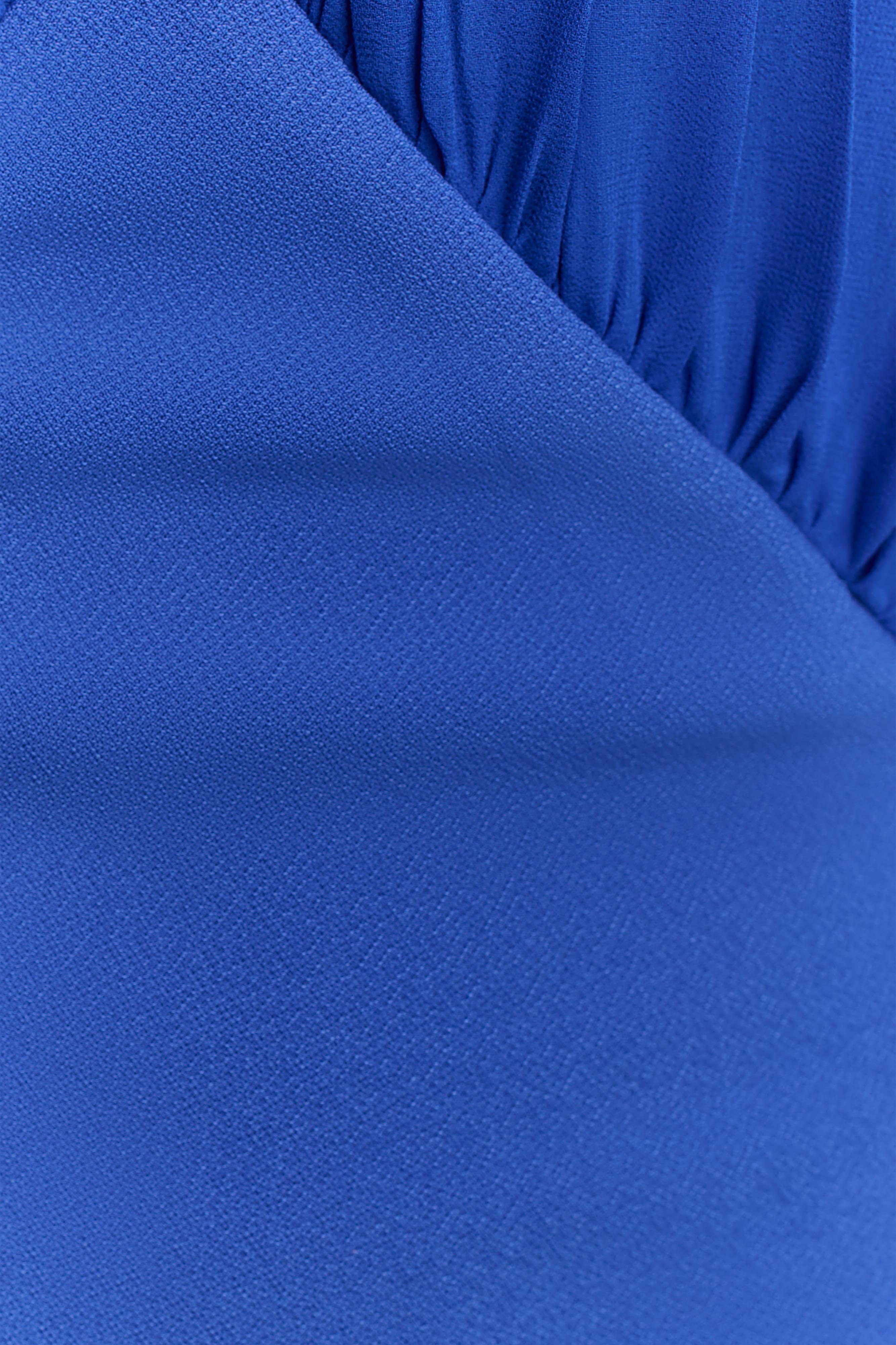 Mierah Halter Midi Dress With Hardware - Cobalt Blue