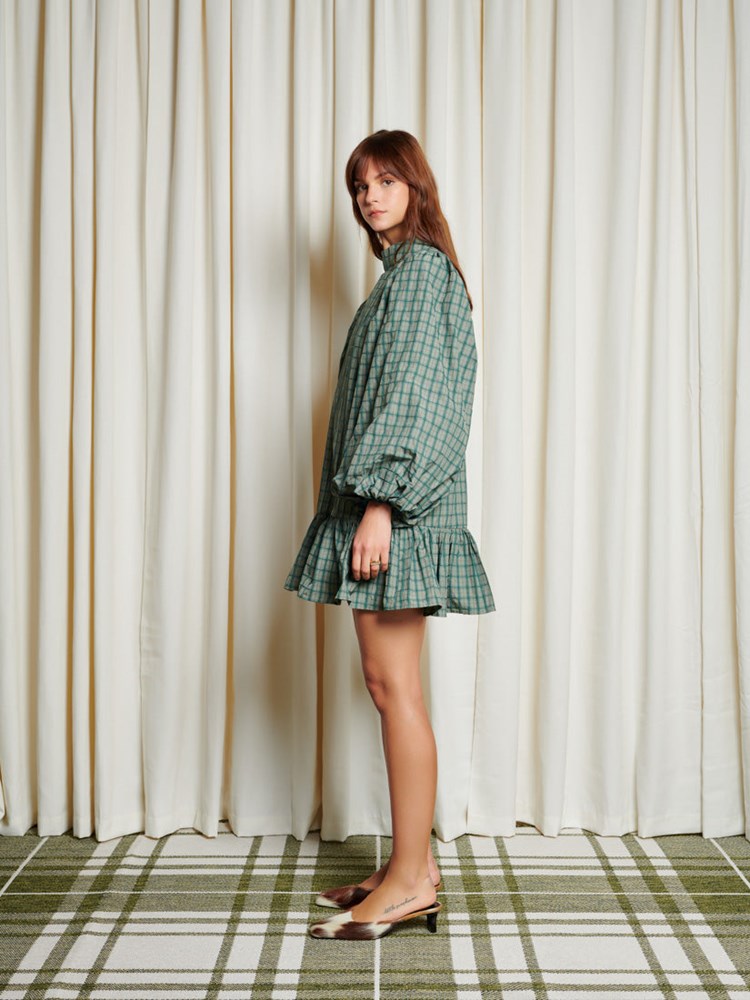 Adaira Check Mini Dress