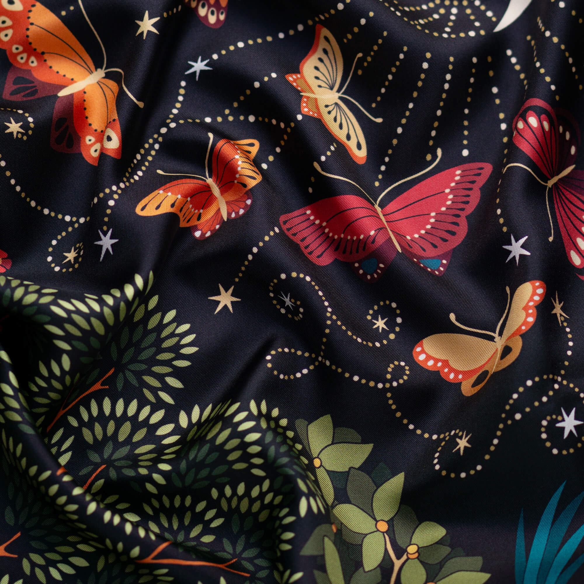 The Moon Butterfly Silk Bandana Scarf