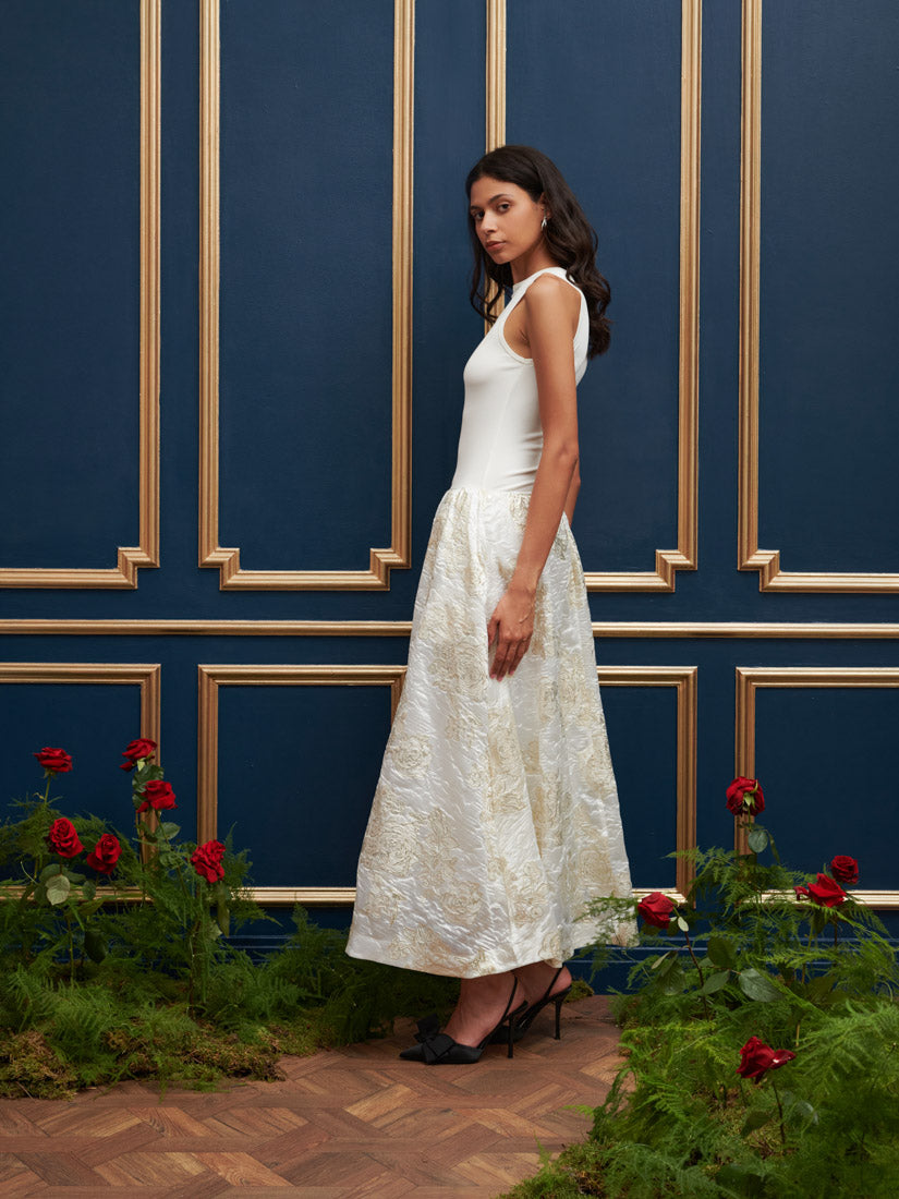 Sophia Jacquard Midi Dress