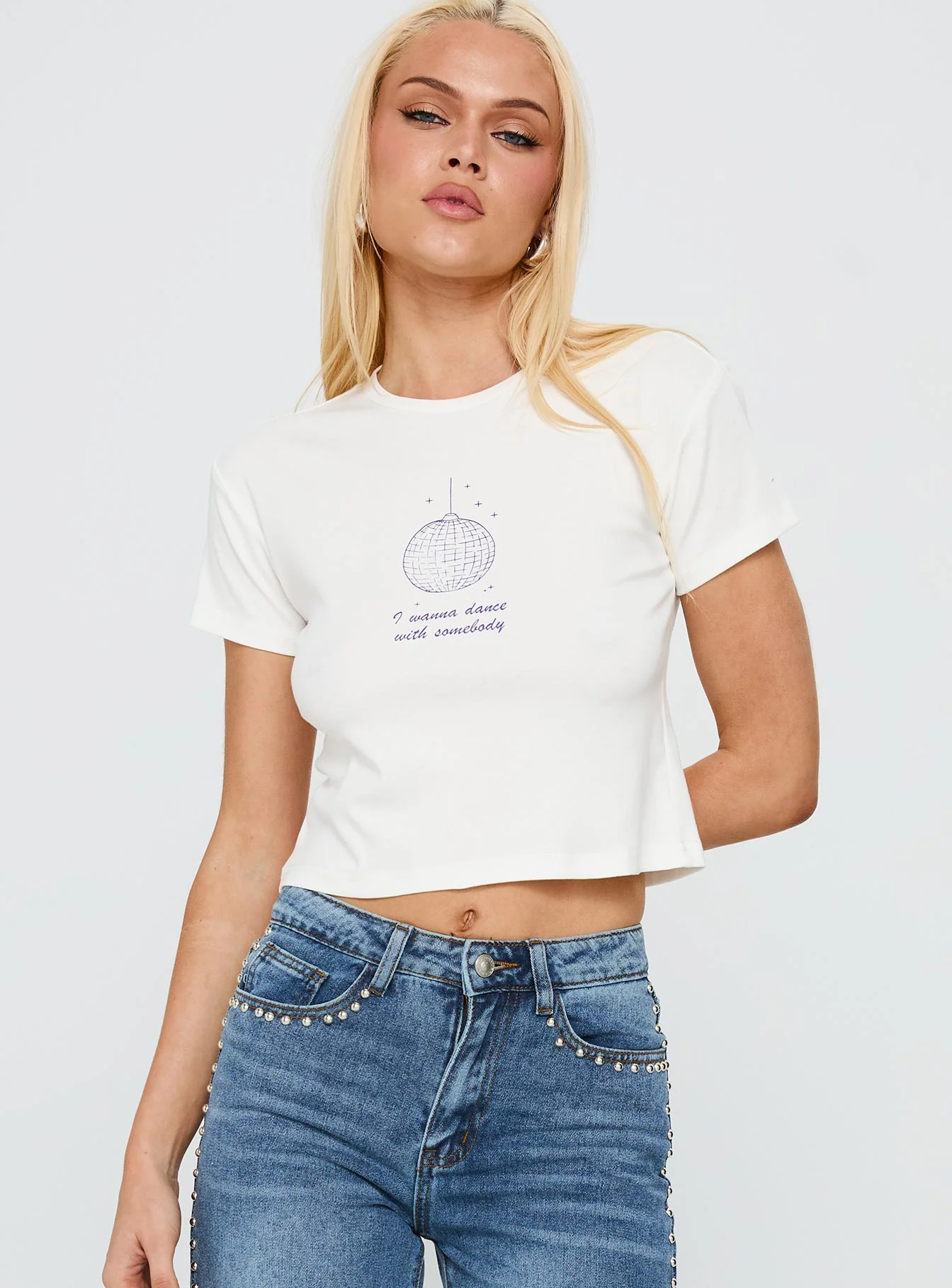 My Girl Graphic Top White