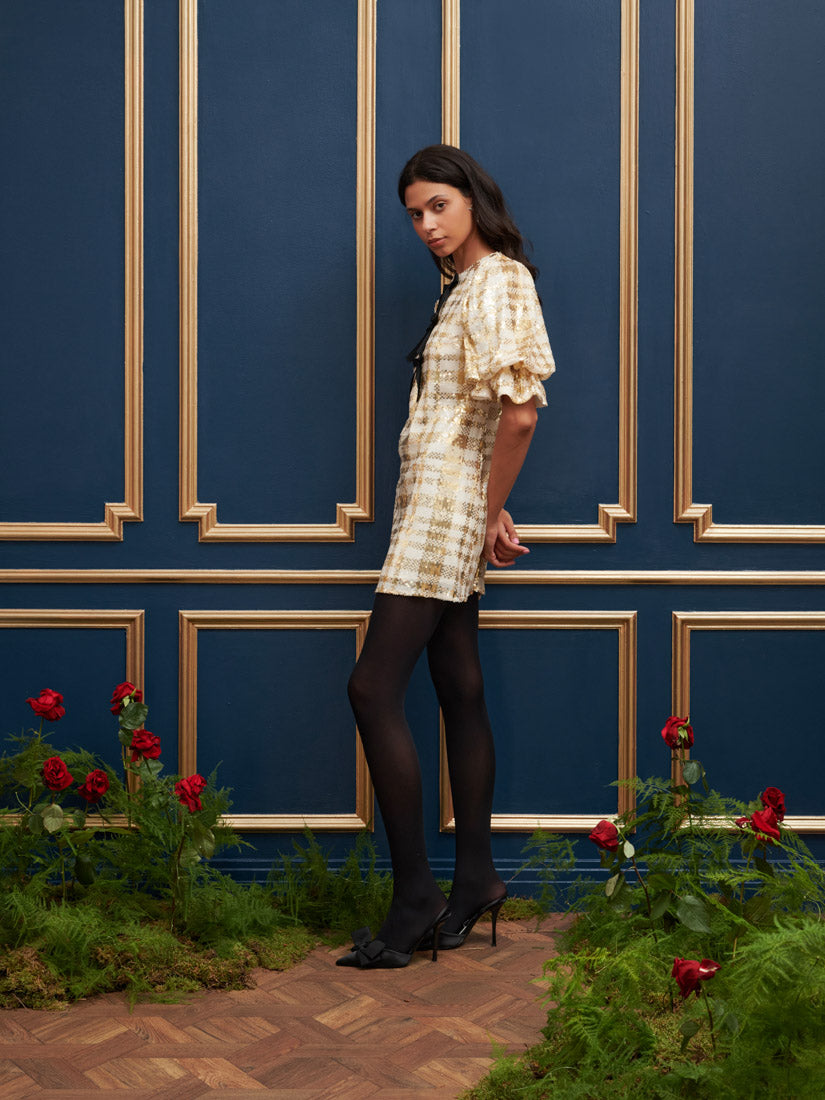 Allusions Sequin Bow Dress