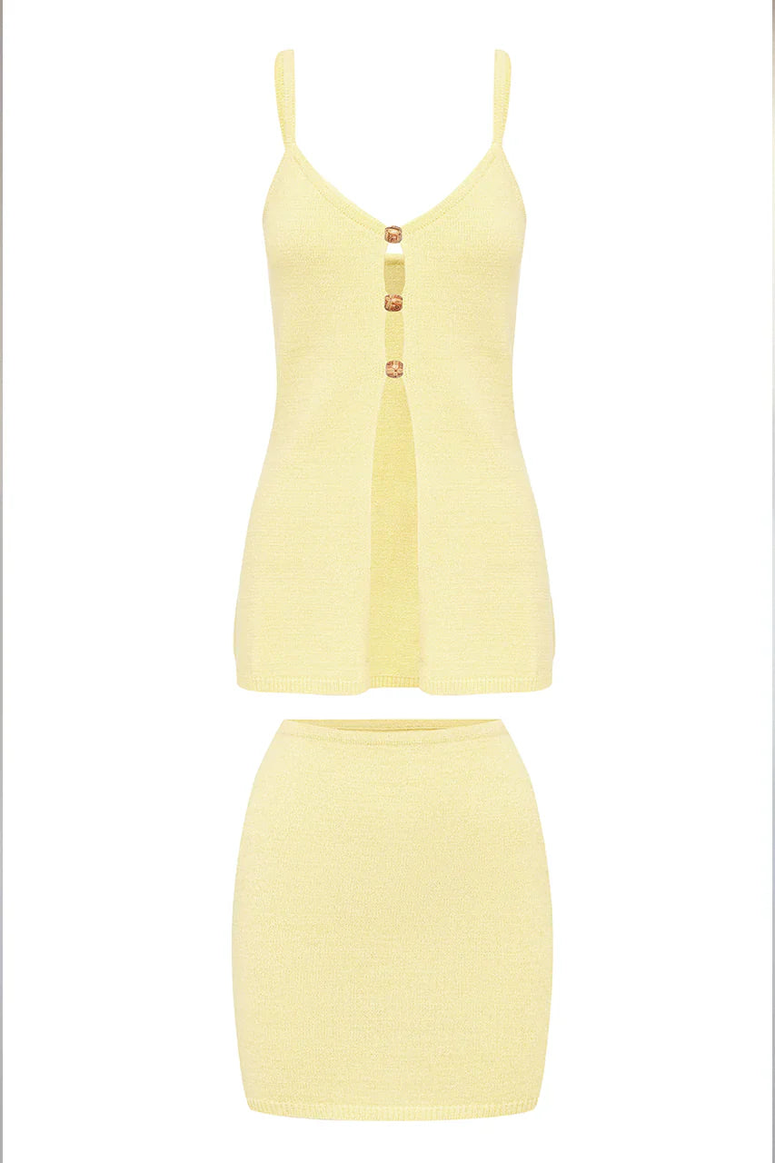 NORMANI LOW RISE SKIRT - BUTTER