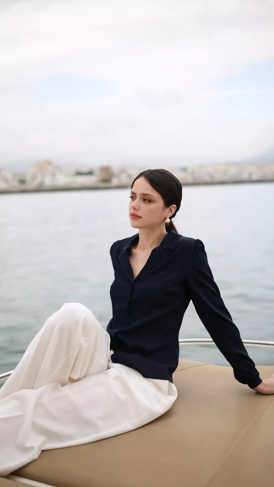 Asya Stretch Silk Blouse