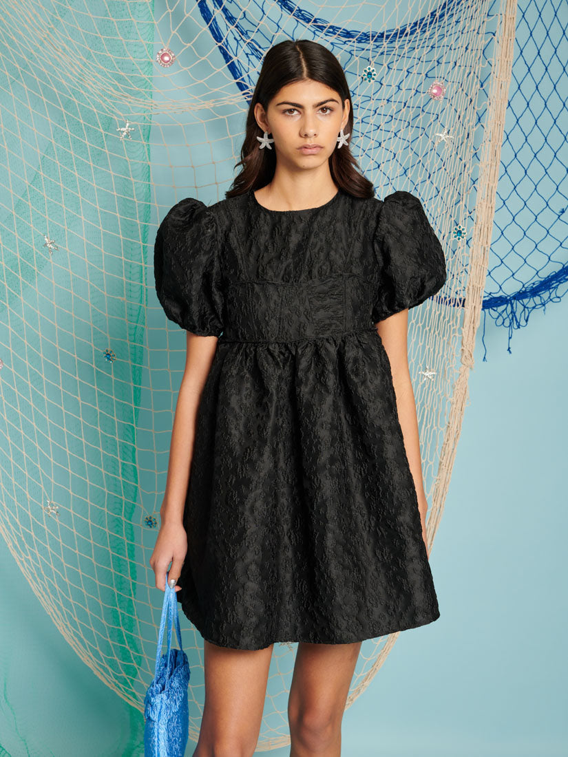 Oyster Jacquard Mini Dress