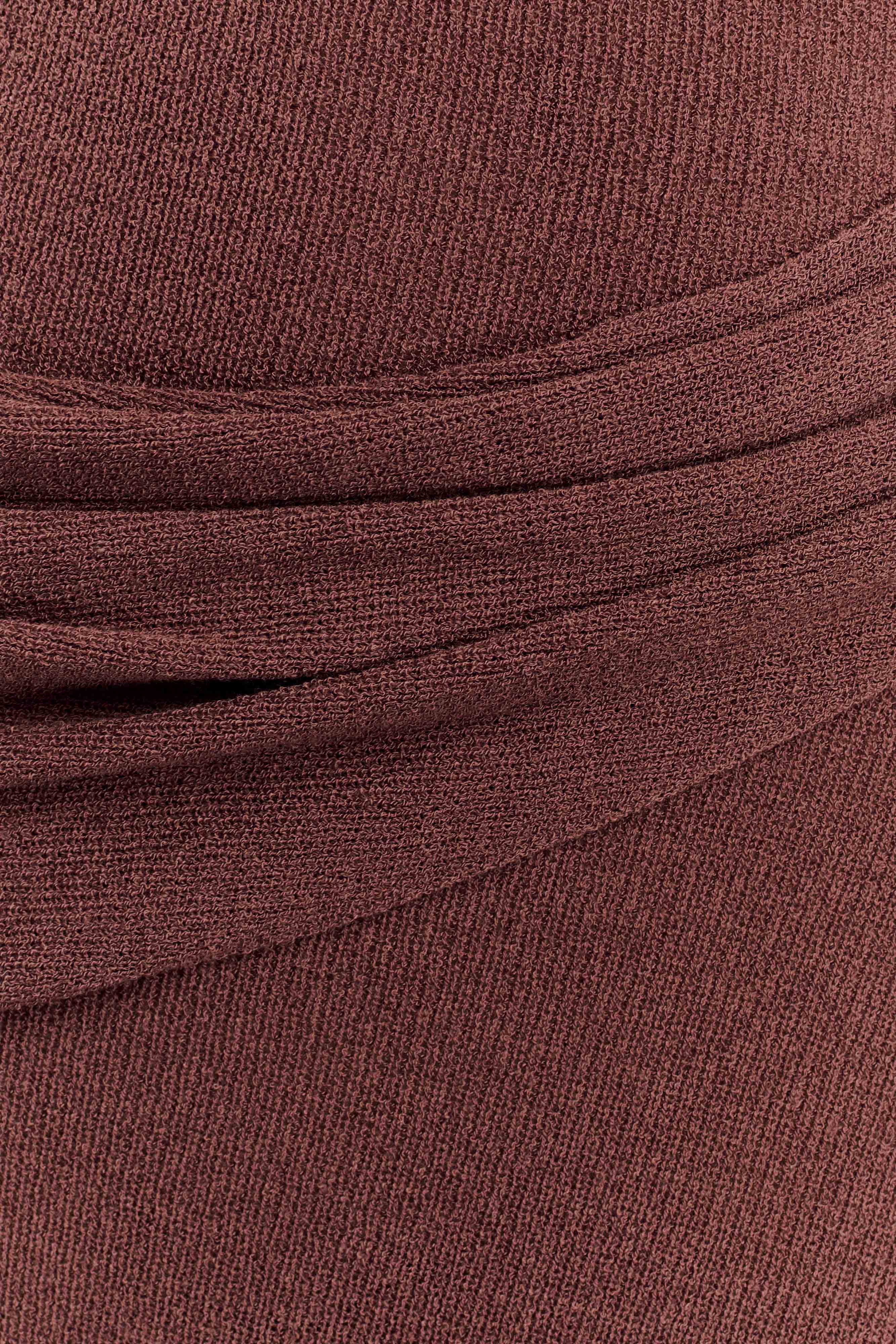 Alexius One Shoulder Knit Maxi Dress - Nutmeg