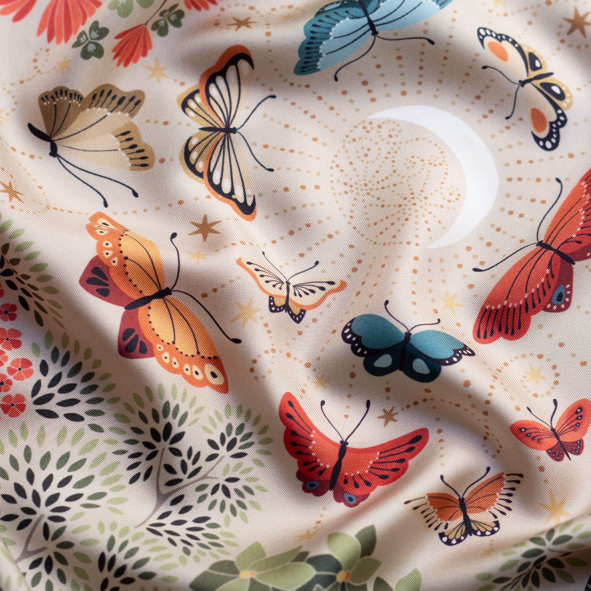 The Moon Butterfly Silk Bandana Scarf