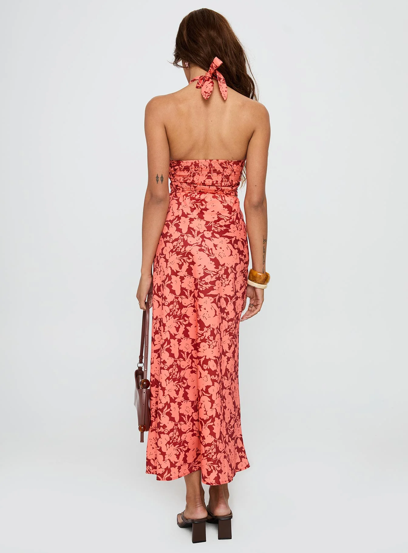 Casablanca Maxi Skirt Red Floral