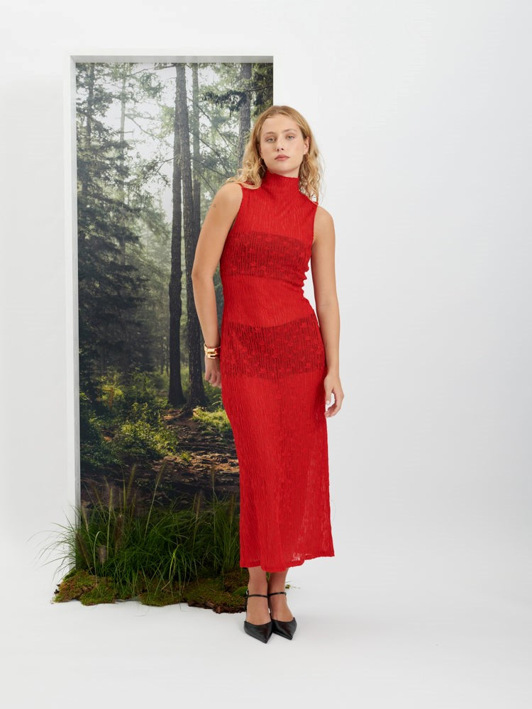 Allegra Sheer Midi Dress