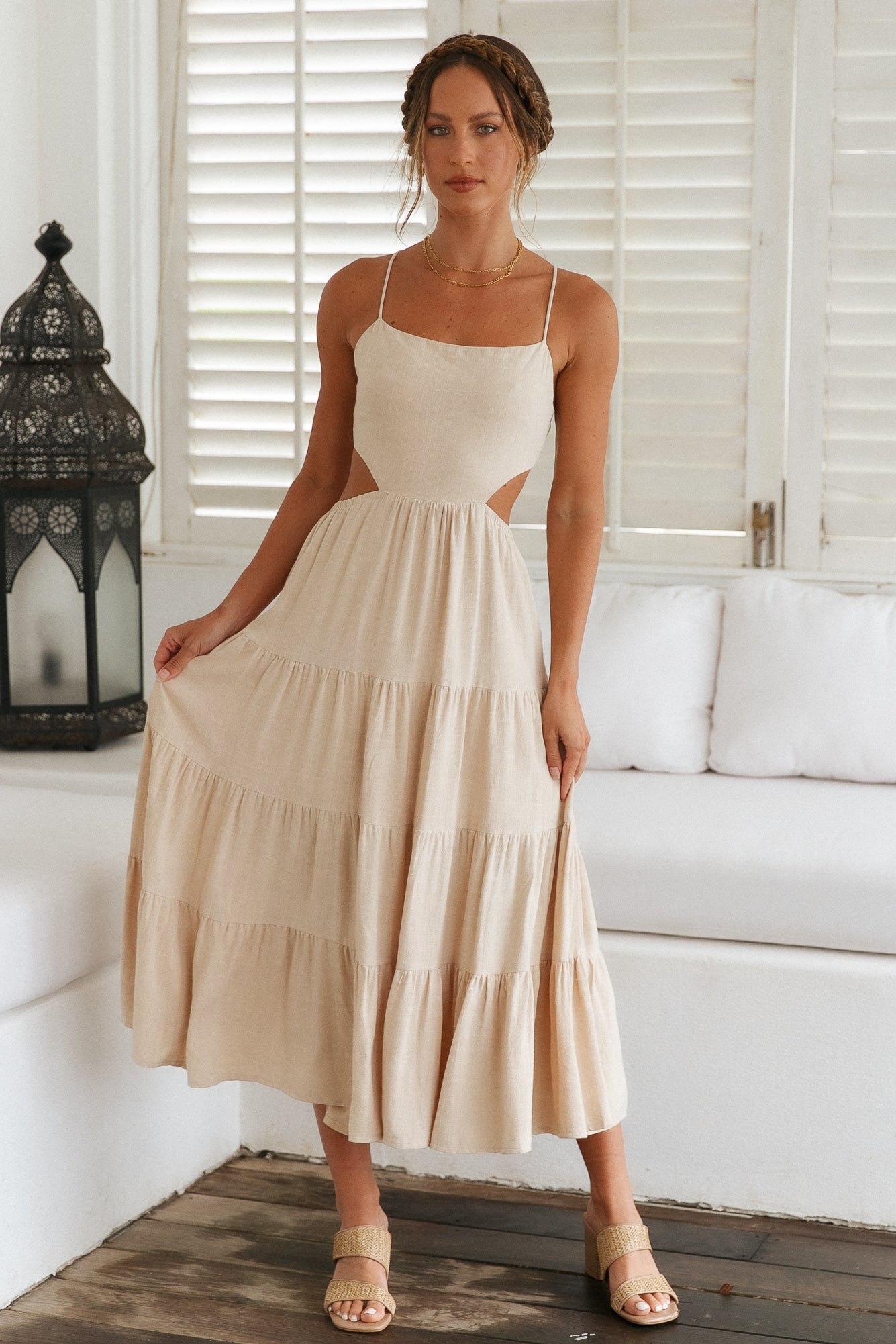 Got The Sun Maxi Dress Beige