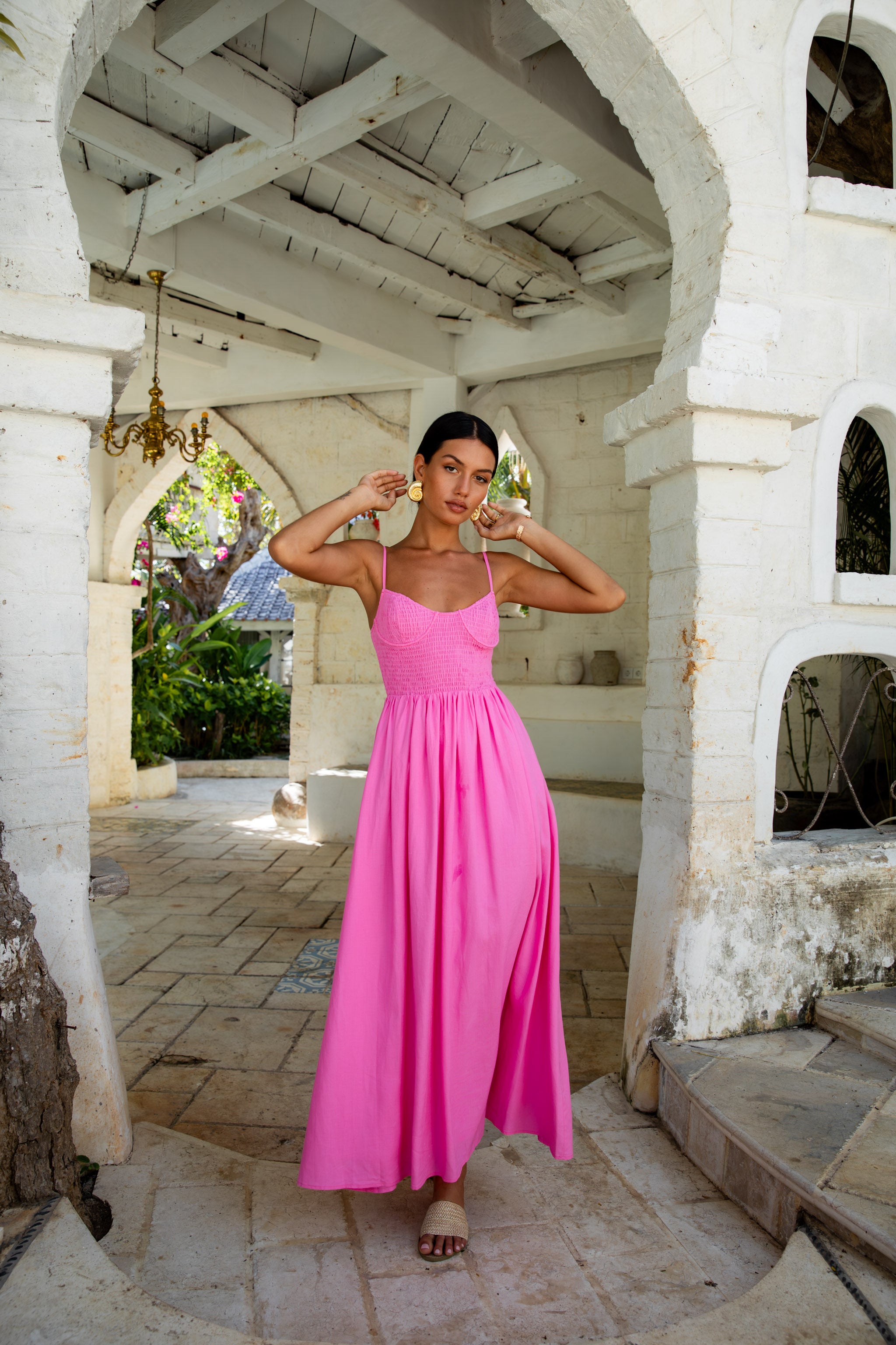 FORTUNATE ONE Blushing Lovers Maxi Dress Pink