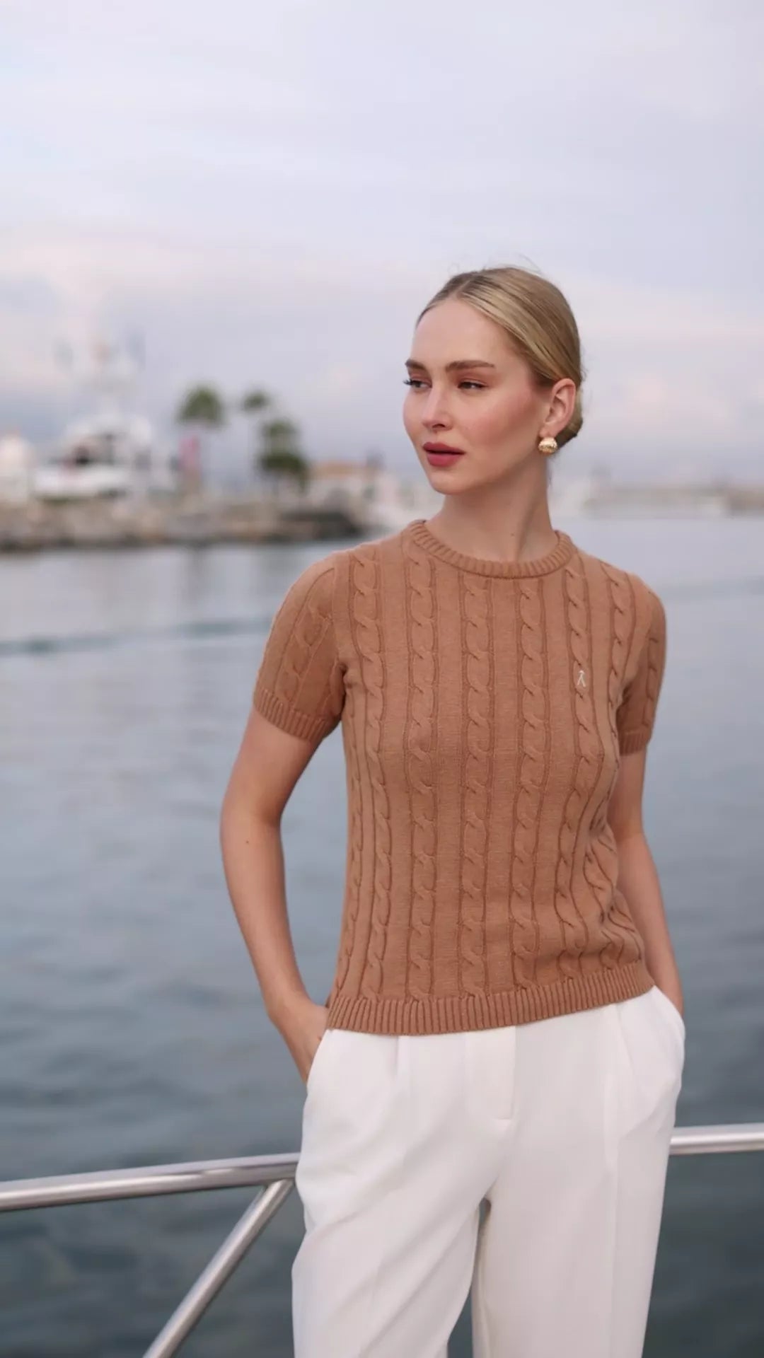 Tina Cable Knit Top